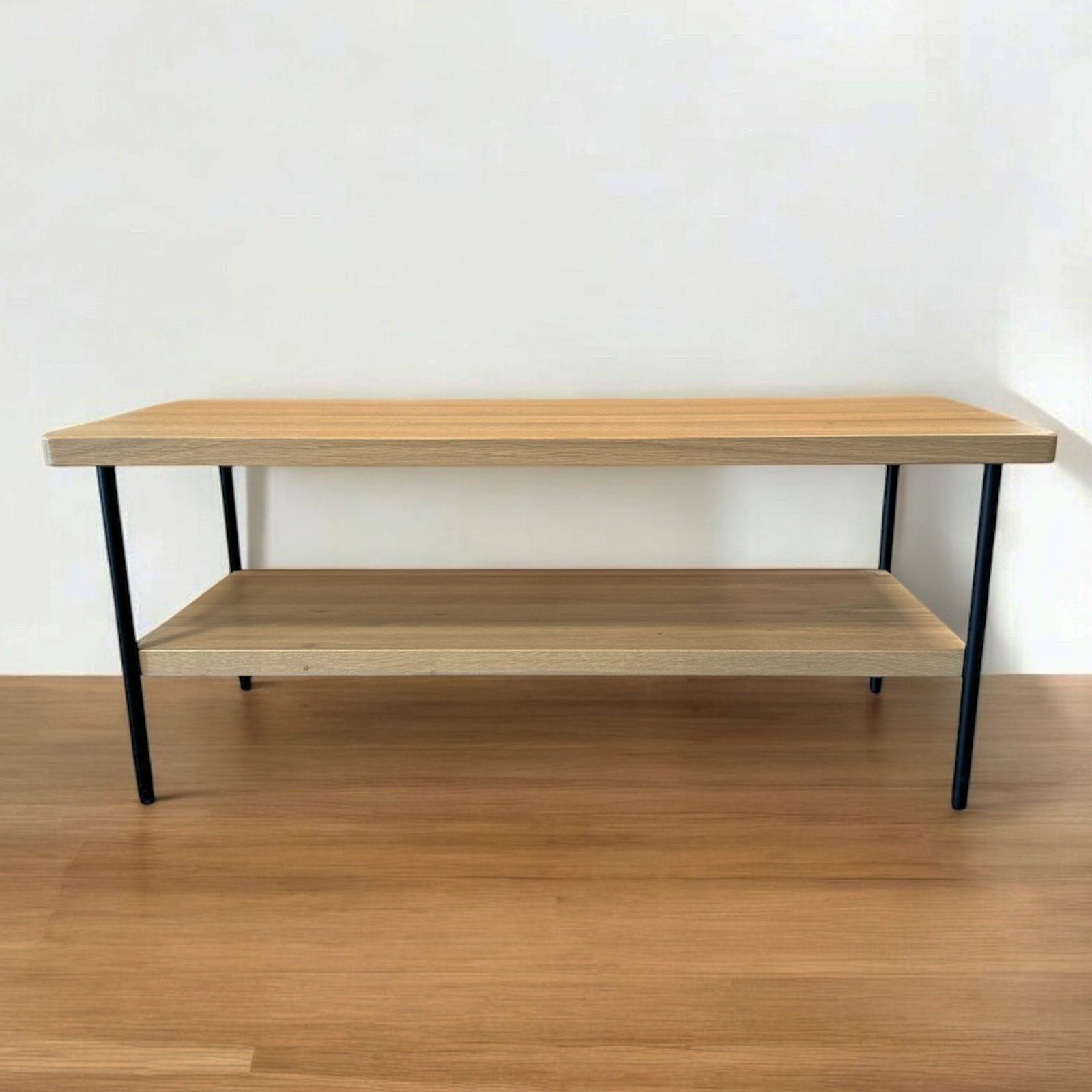 Rolf Benz Couchtisch ROLF BENZ Couchtisch 925-211 Eiche massiv natur mit Ablage B86 H35, Tischplatte Massivholz