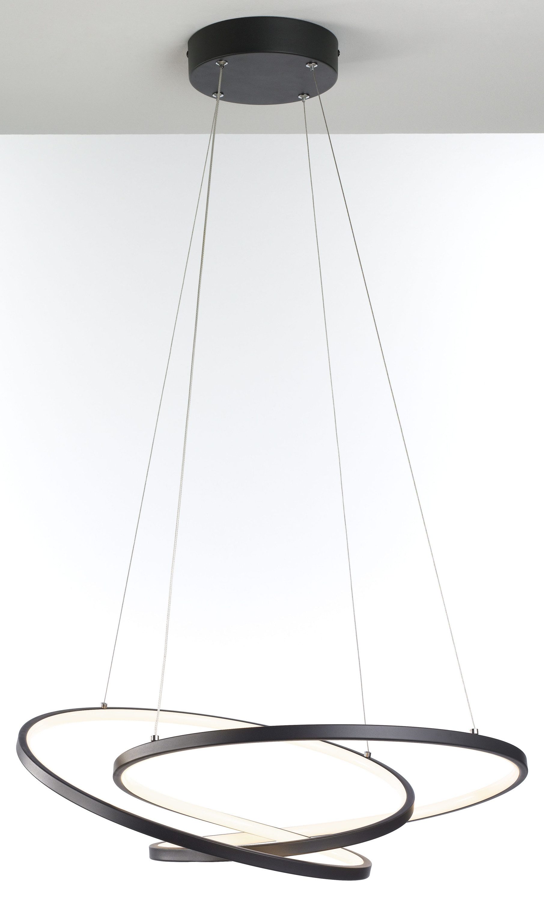 casa NOVA Pendelleuchte casa NOVA Pendelleuchte SPIRO LBH 63x48x150 cm schwarz Hängelampe, Warmweiß