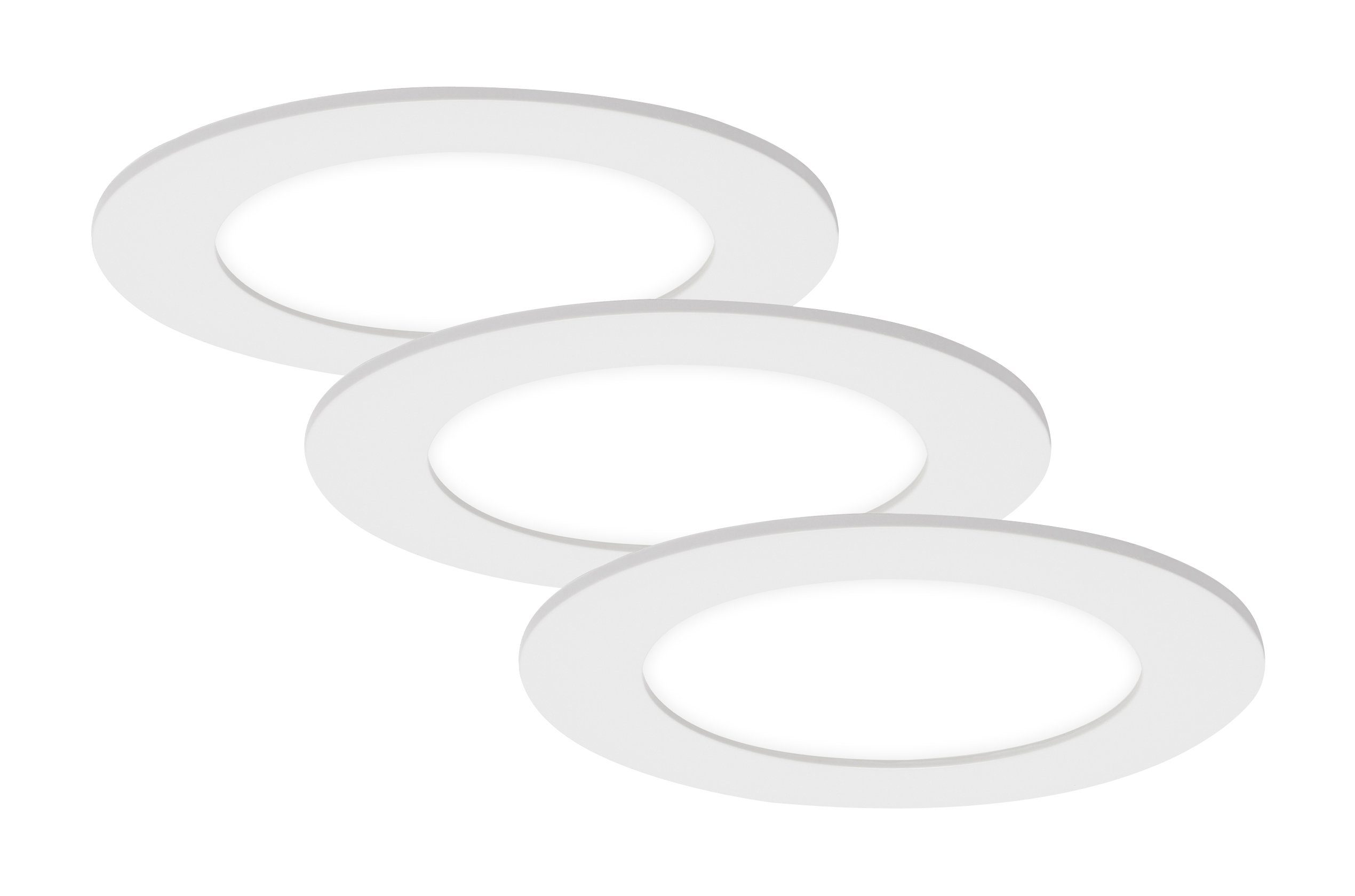 Briloner Leuchten LED Einbauleuchte 7115-436, LED fest verbaut, Warmweiß, weiß, LED, Einbaustrahler, Einbauspot