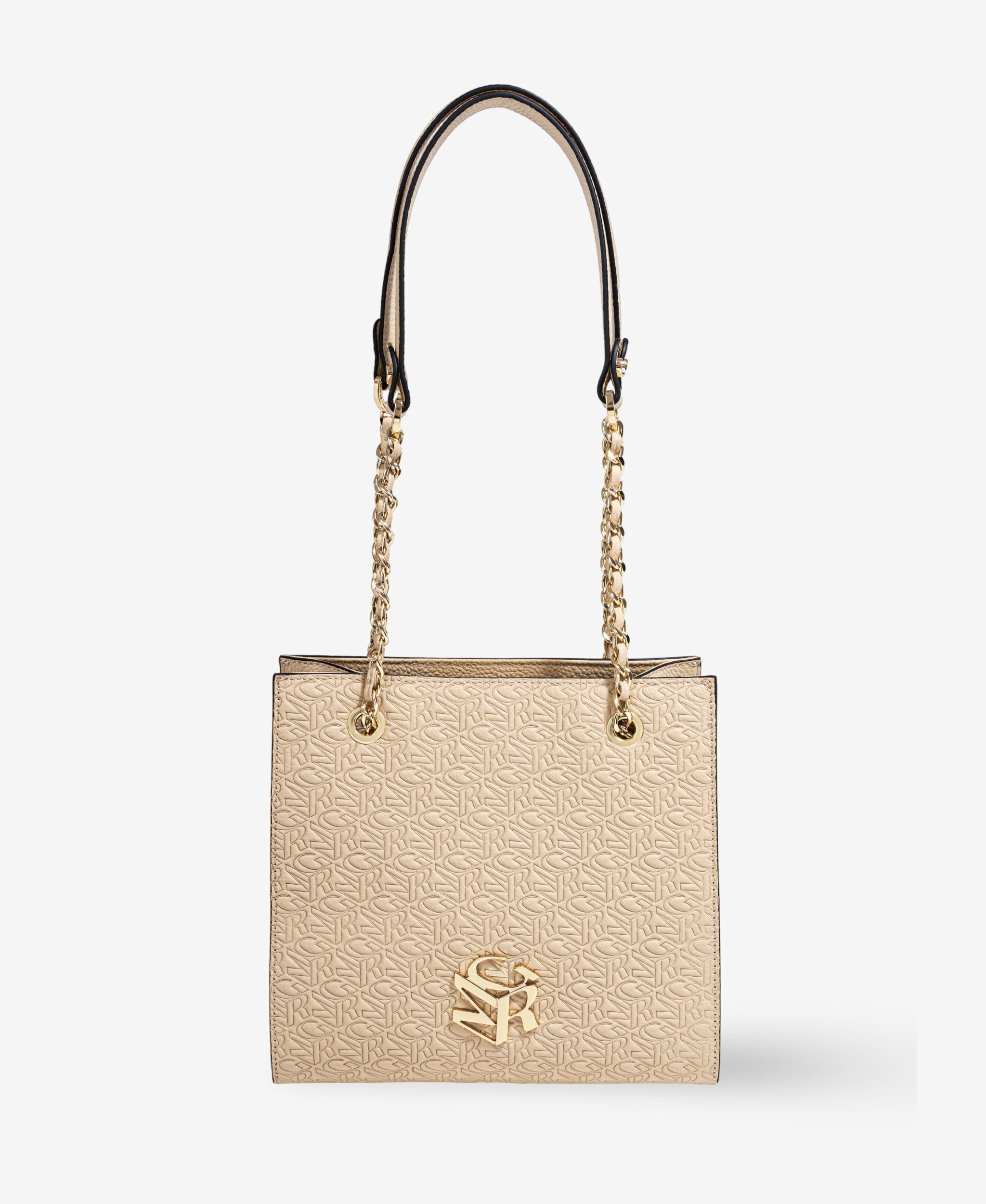 GLAMIRA Handtasche Lysandra Beige Schultertasche (1-tlg), echt Leder, mit glattem Polyesterfutter