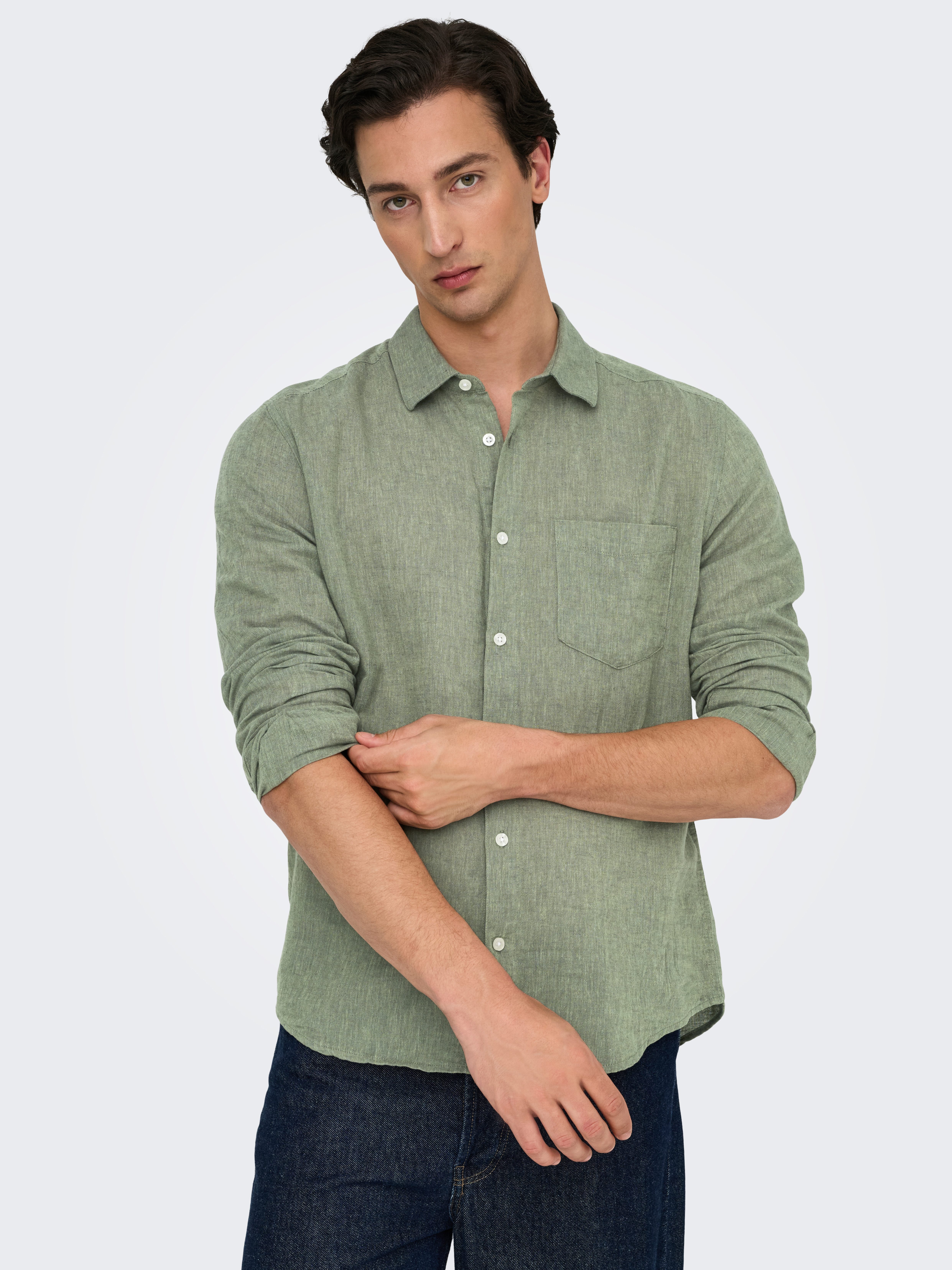 ONLY & SONS Langarmhemd ONSCAIDEN LIFE günstig online kaufen