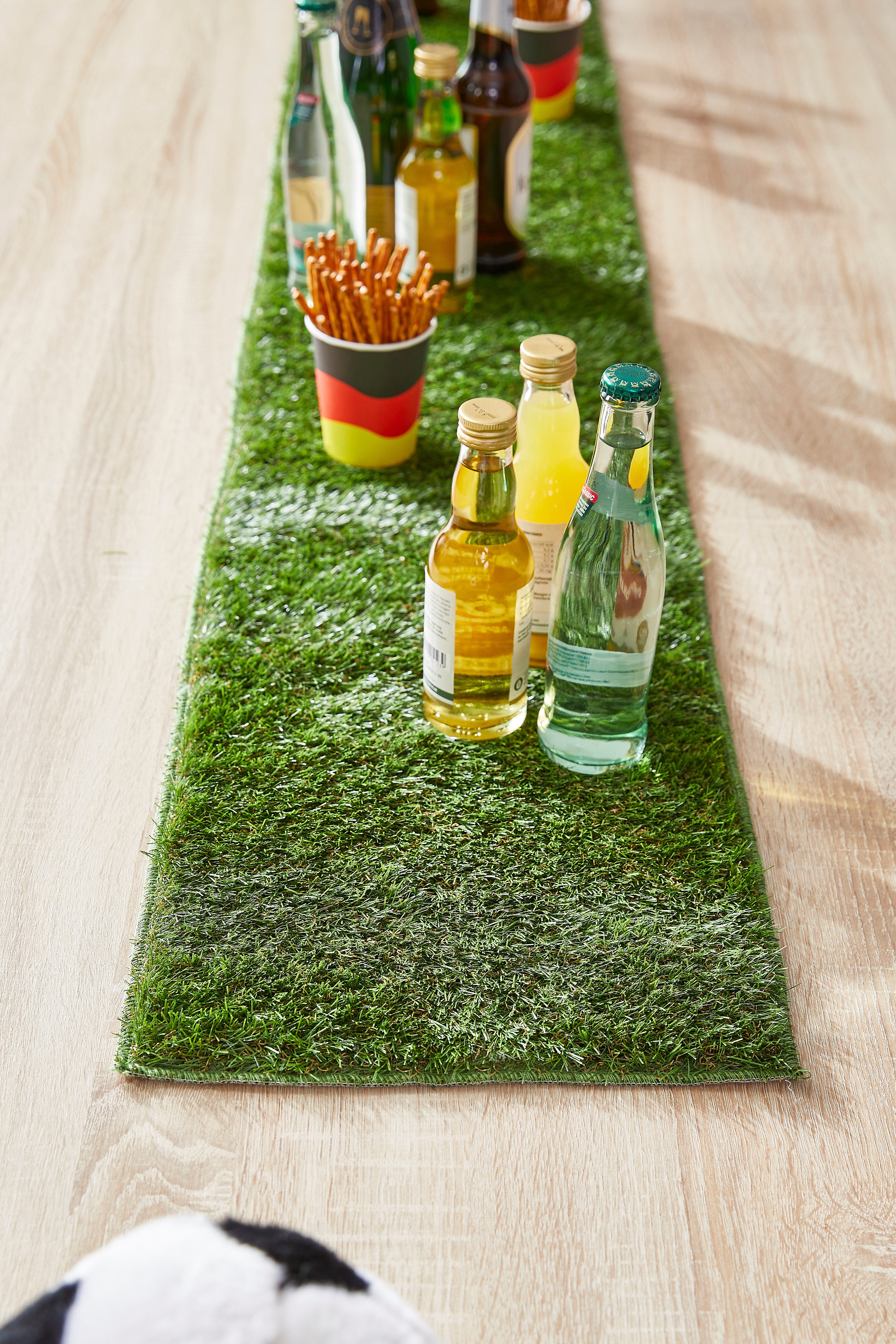 Andiamo Tischläufer Kuba, ideale Tischdeko für Fußball Fans (1-tlg), Kunstrasen, 30/140 cm, natürliche Optik, waschbar