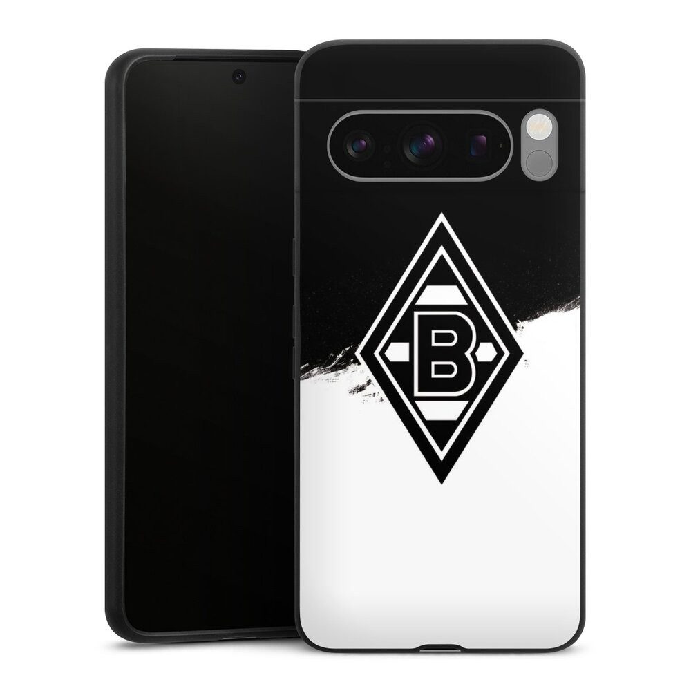 DeinDesign Handyhülle Borussia Mönchengladbach Gladbach Borussia Scratch Schwarz-Weiss, Google Pixel 8 Pro Organic Case Bio Hülle Nachhaltige Handyhülle