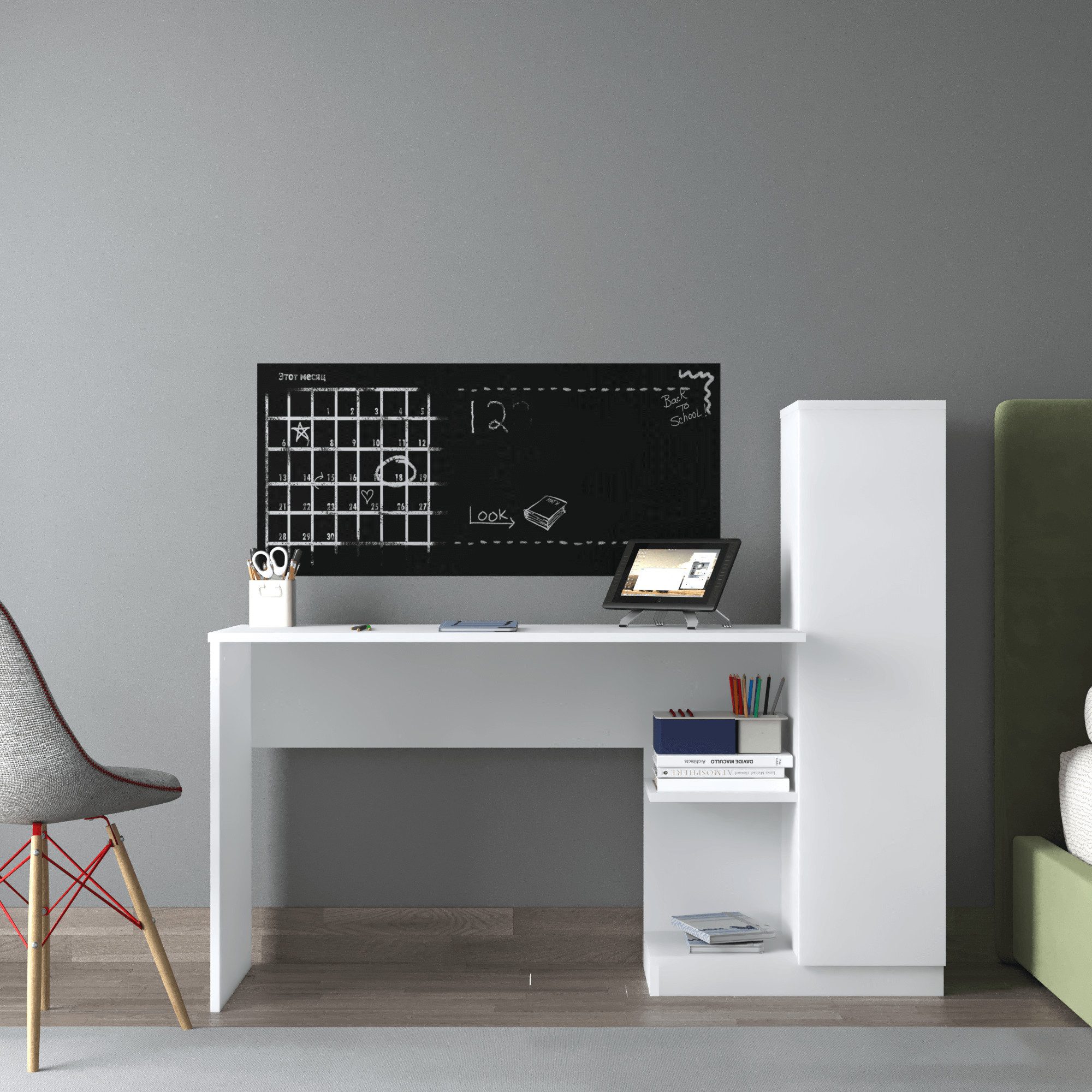 BDR Smart Home Art Schreibtisch Matilda Schreibtisch Weiß Elegant & Funktional für Büro & Zuhause