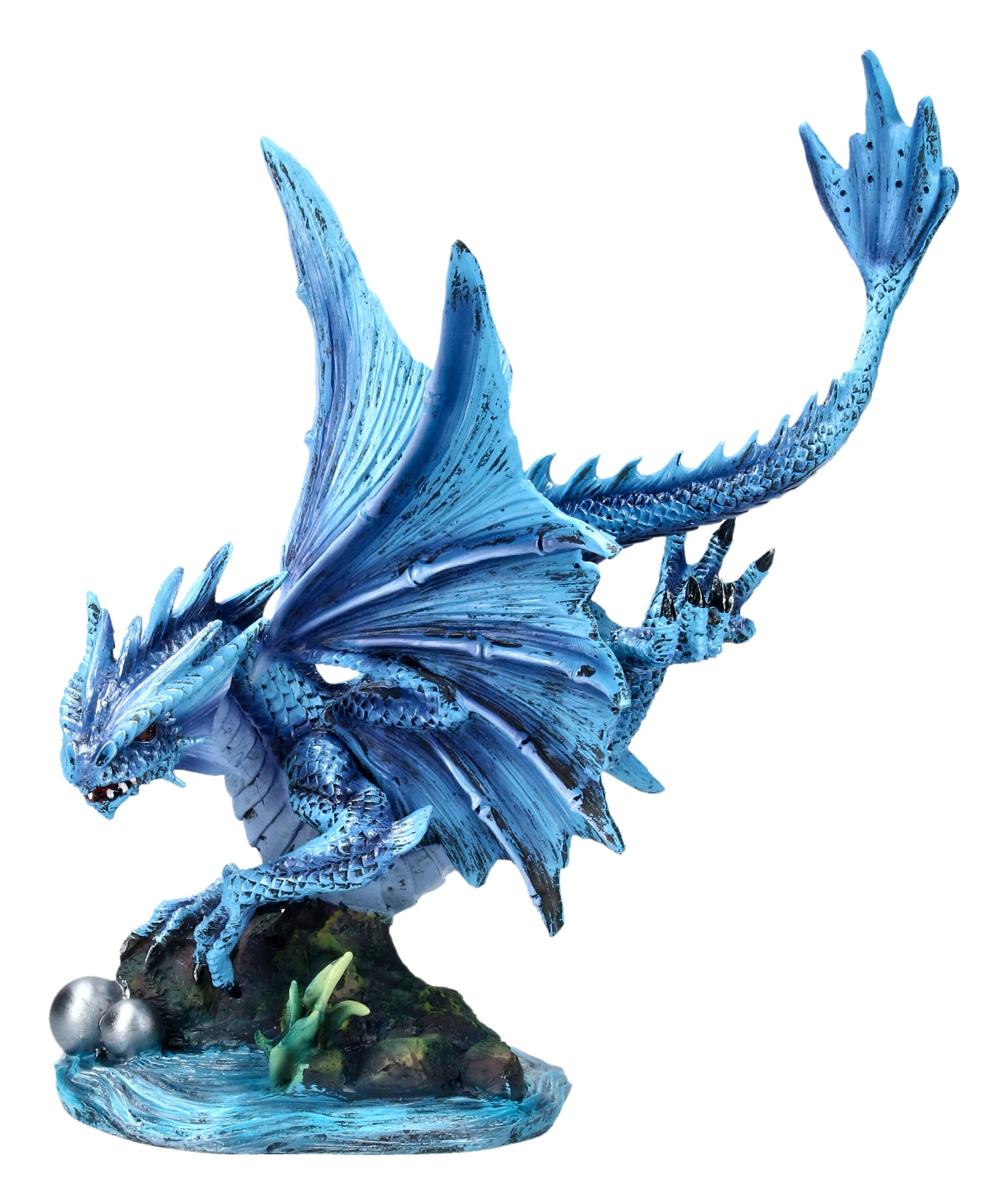Figuren Shop GmbH Fantasy-Figur Drachen Figur - Adult Water Dragon - Fantasy Dekoration
