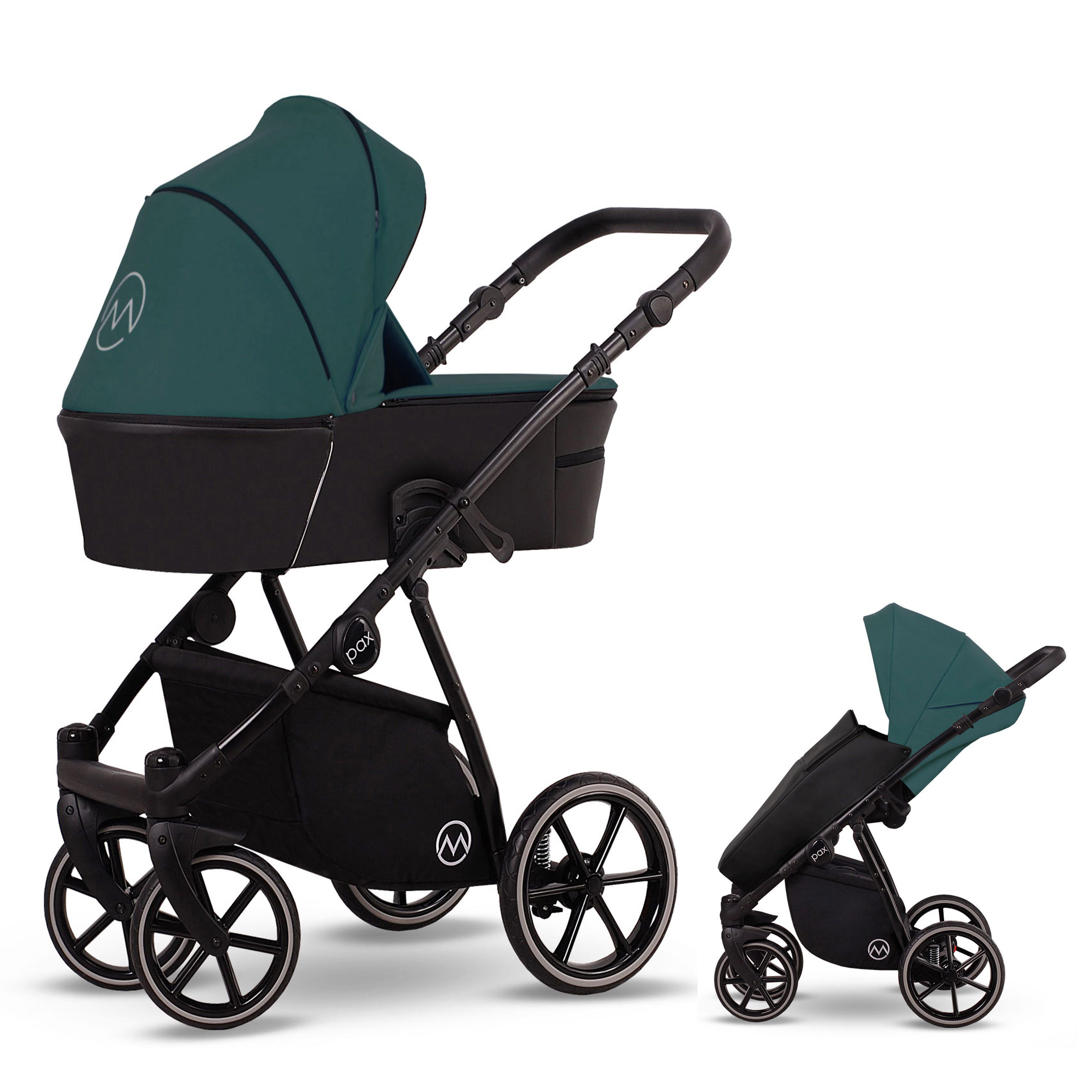 babies-on-wheels Kombi-Kinderwagen Malu 2 in 1 inkl. Sportsitz und umfangreichen Zubehör in 4 Farben