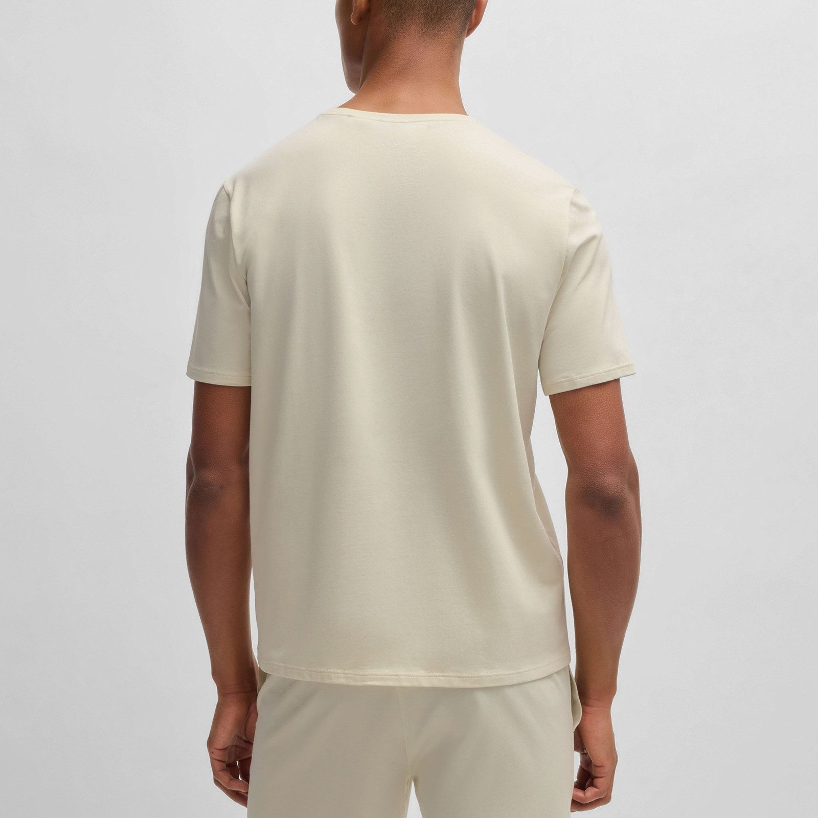 BOSS Kurzarmshirt Unique T-Shirt mit Boss-Logo und Streifen auf Brust