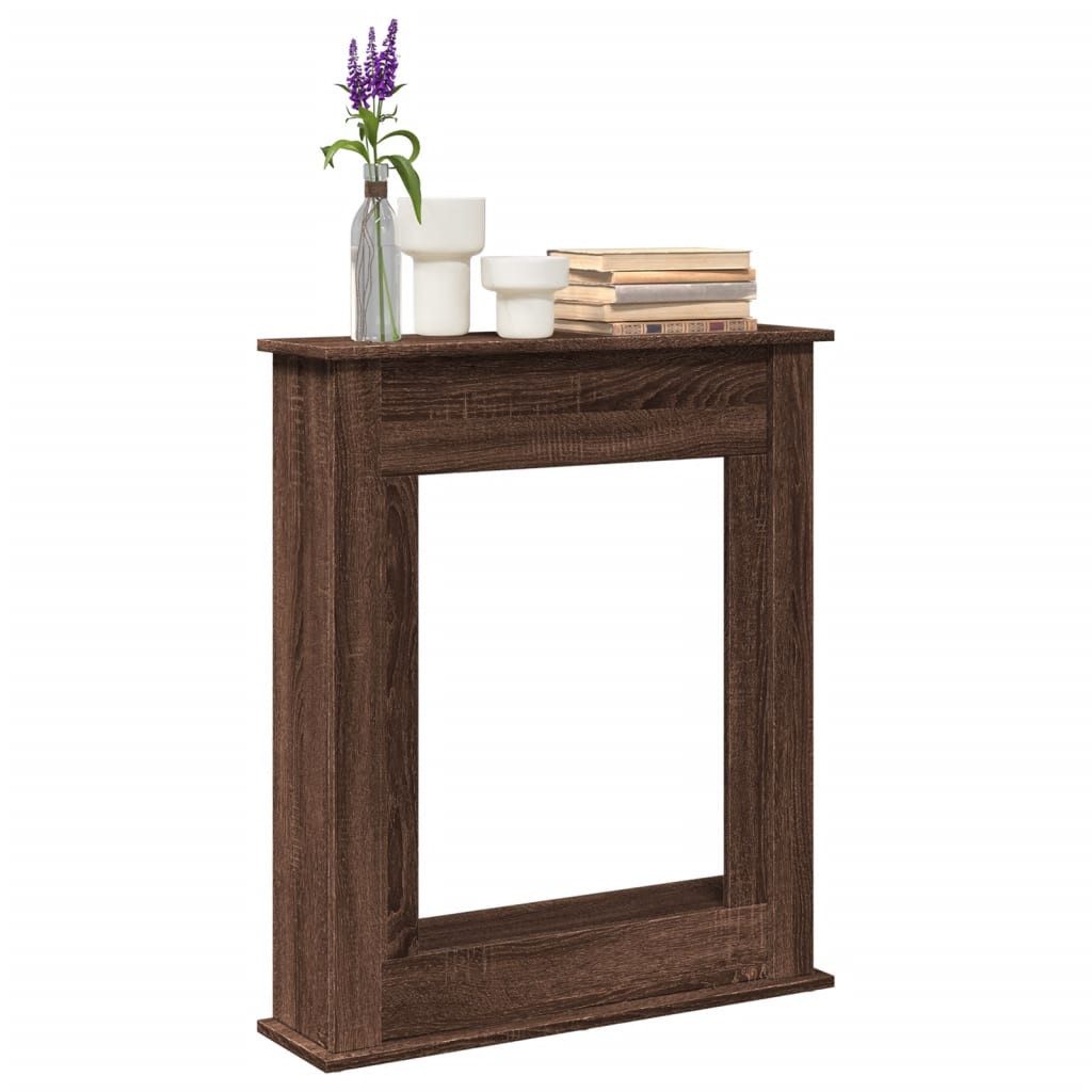 vidaXL Bodenschutzplatte NA Kaminumrandung Braun Eichen-Optik 75x20x87,5 cm Spanplatte