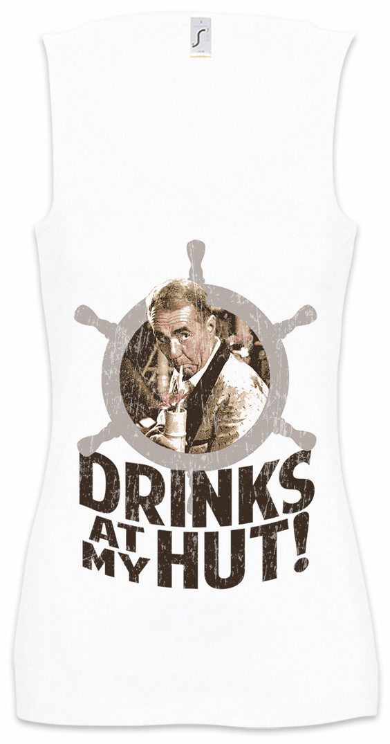 Tanktop Drinks At My Hut Ärmelloses Damen T-Shirt Gilligan's Retro Series