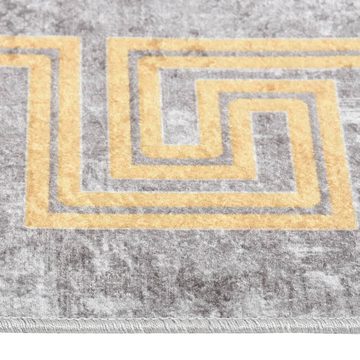Teppich Teppich Waschbar Grau 120x180 cm Rutschfest, vidaXL, Rechteckig
