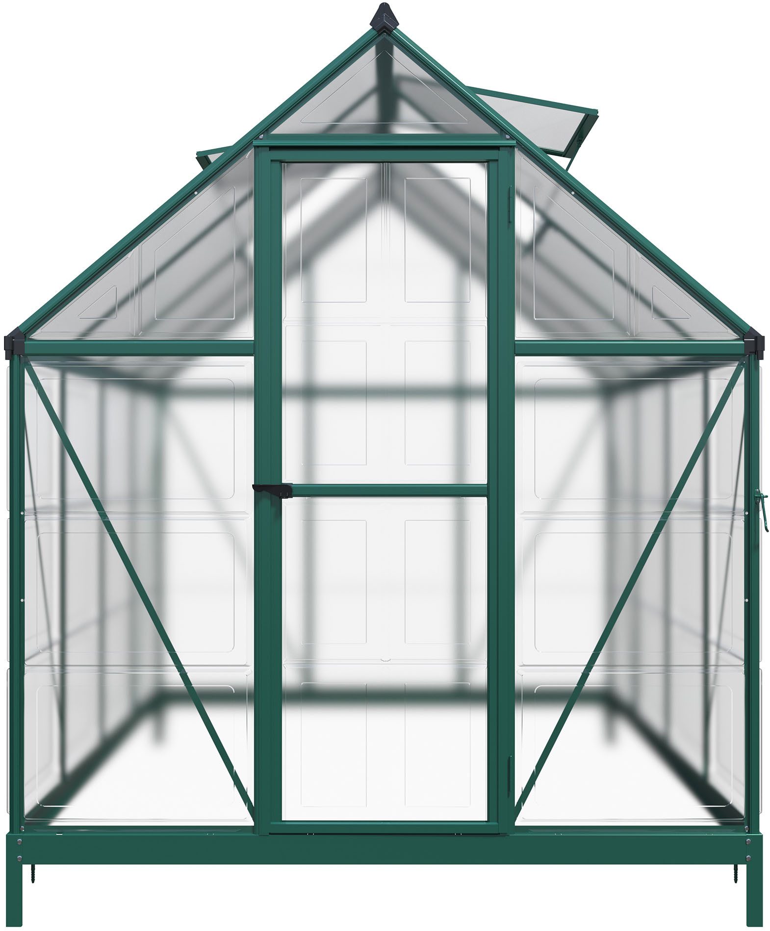 KONIFERA Gewächshaus Sunny, BxTxH: 182 x 241 x 208 cm, 7 mm Wandstärke, Komplett-Set