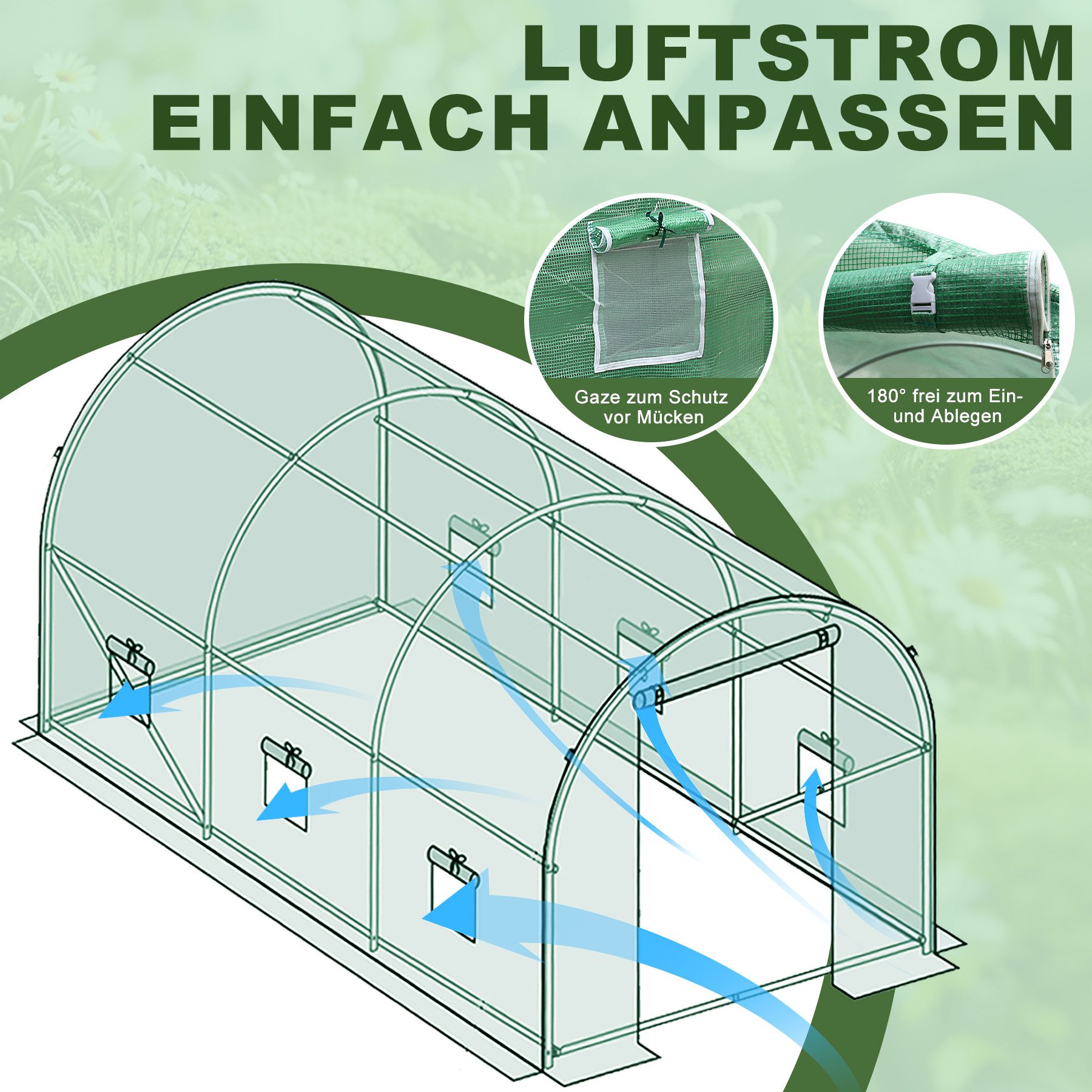 HomeMiYN Gewächshaus Robustes Balkongew...