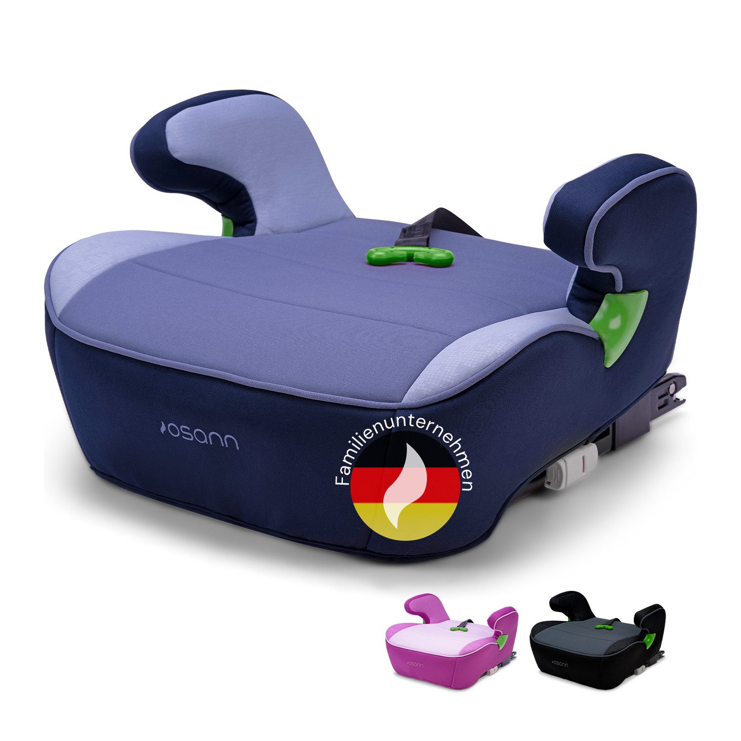 Osann Kindersitzerhöhung Junior Isofix Gurtfix i-Size, ab: 7 Jahren, bis: 12 Jahre, ab: 126 cm, bis: 150 cm, Sitzerhöhung Auto Kinder mit Isofix ab 126cm, Sitzschale, Booster