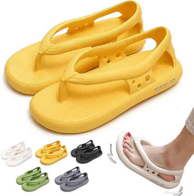 UE Stock Unisex Leichte rutschfeste Bazuo-Sandalen dicker Sohle Gr. 39-40 Gelb Sandale für hervorragenden Komfort
