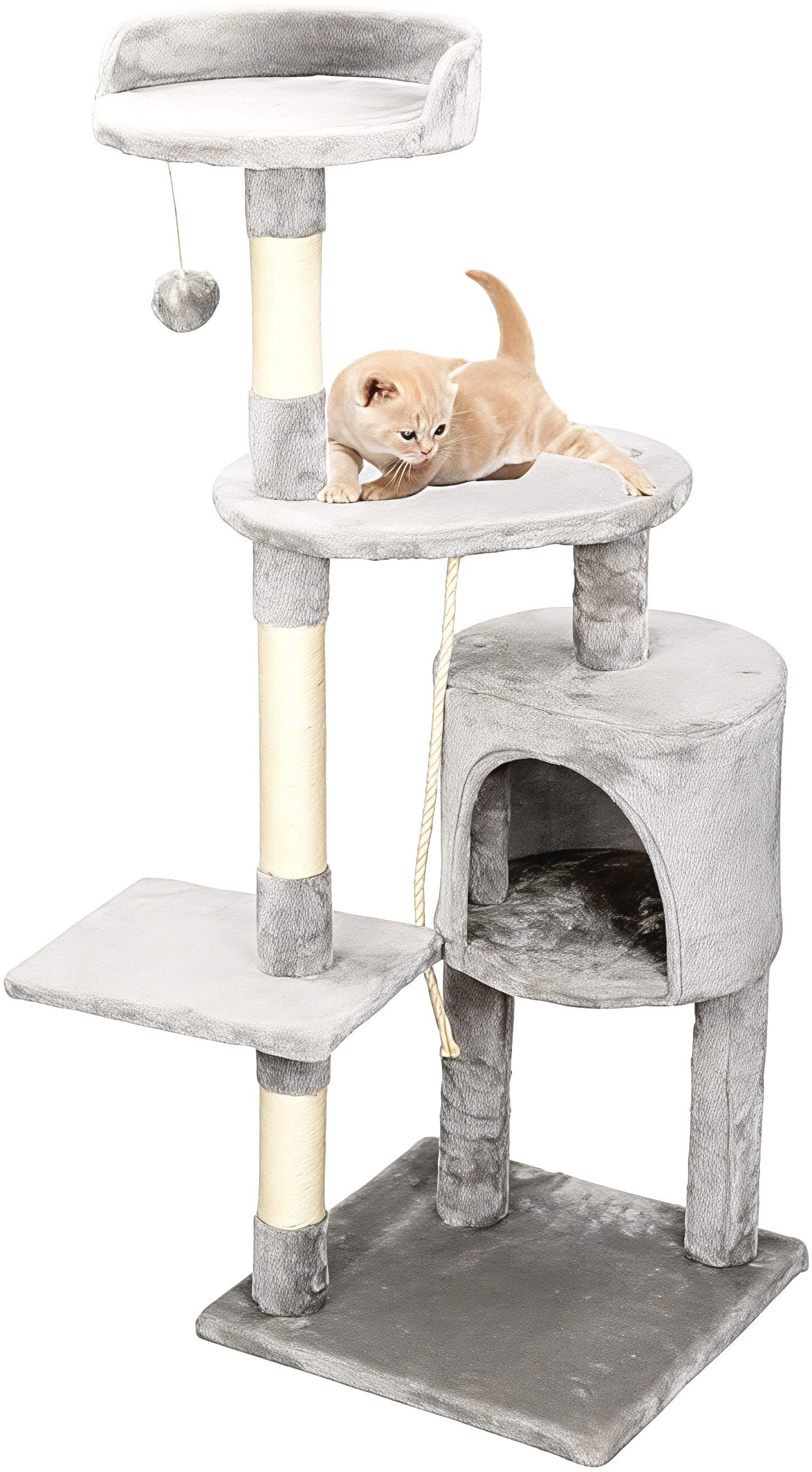 Athlix Kratzbaum Mehrstöckiger Katzenkratzbaum Katzenturm Kletterbaum für Katzen, Klettern, Spielen, Krallenpflege, Schlafen & Beobachten
