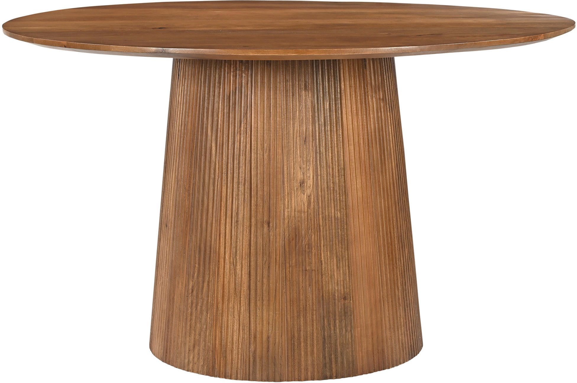 SIT Esstisch MANGO NATURAL, mit rundem Sockelfuß im Lamellendesign. Reduzierter Preis € 861,95. Unverbindliche Preisempfehlung € 1.716,00