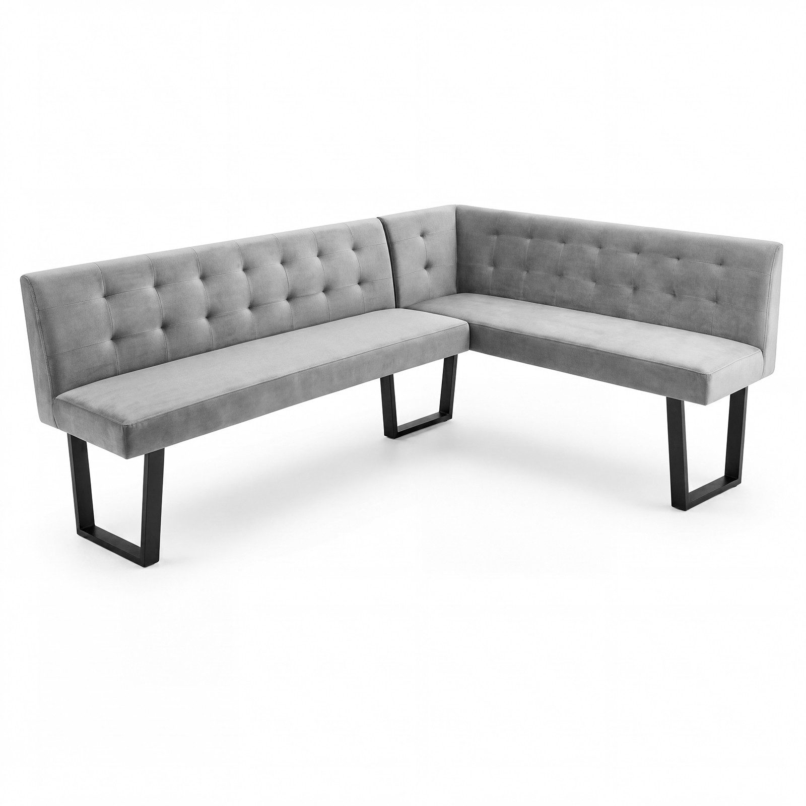 Jiexi Eckbank Ecksofa mit ausziehbarem Esstisch und Bank 228cm dickes Sitzkissen