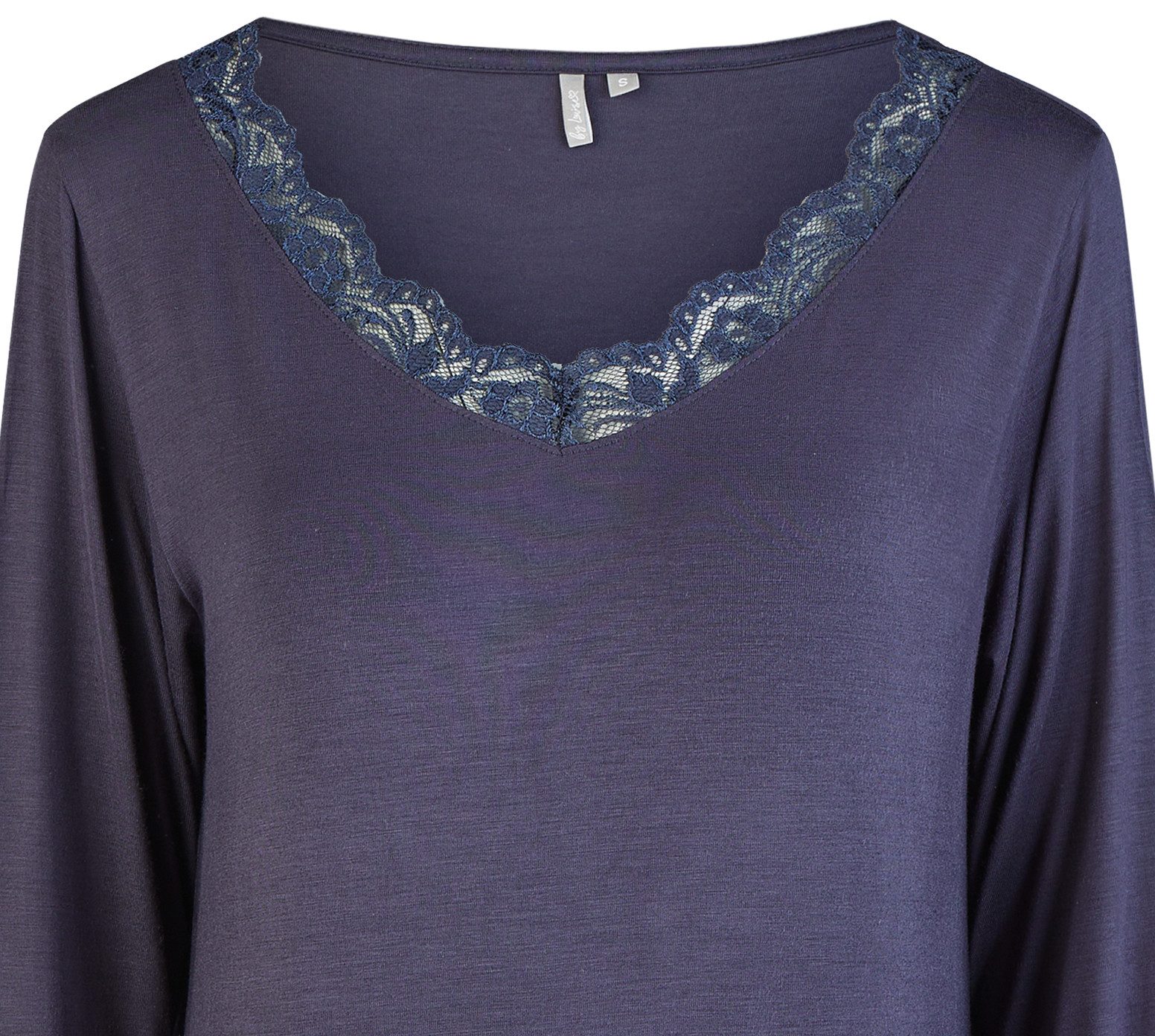 By Louise Nachthemd Northern Lights (Set, 1-tlg., 1-teilig) Damen Sleepshirt ca.95cm lang Langarm Viskose Spitze