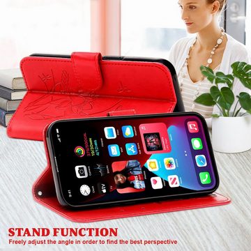 König Design Handyhülle Apple iPhone 13 Pro, Schutzhülle Schutztasche Case Cover Etuis Wallet Klapptasche Bookstyle