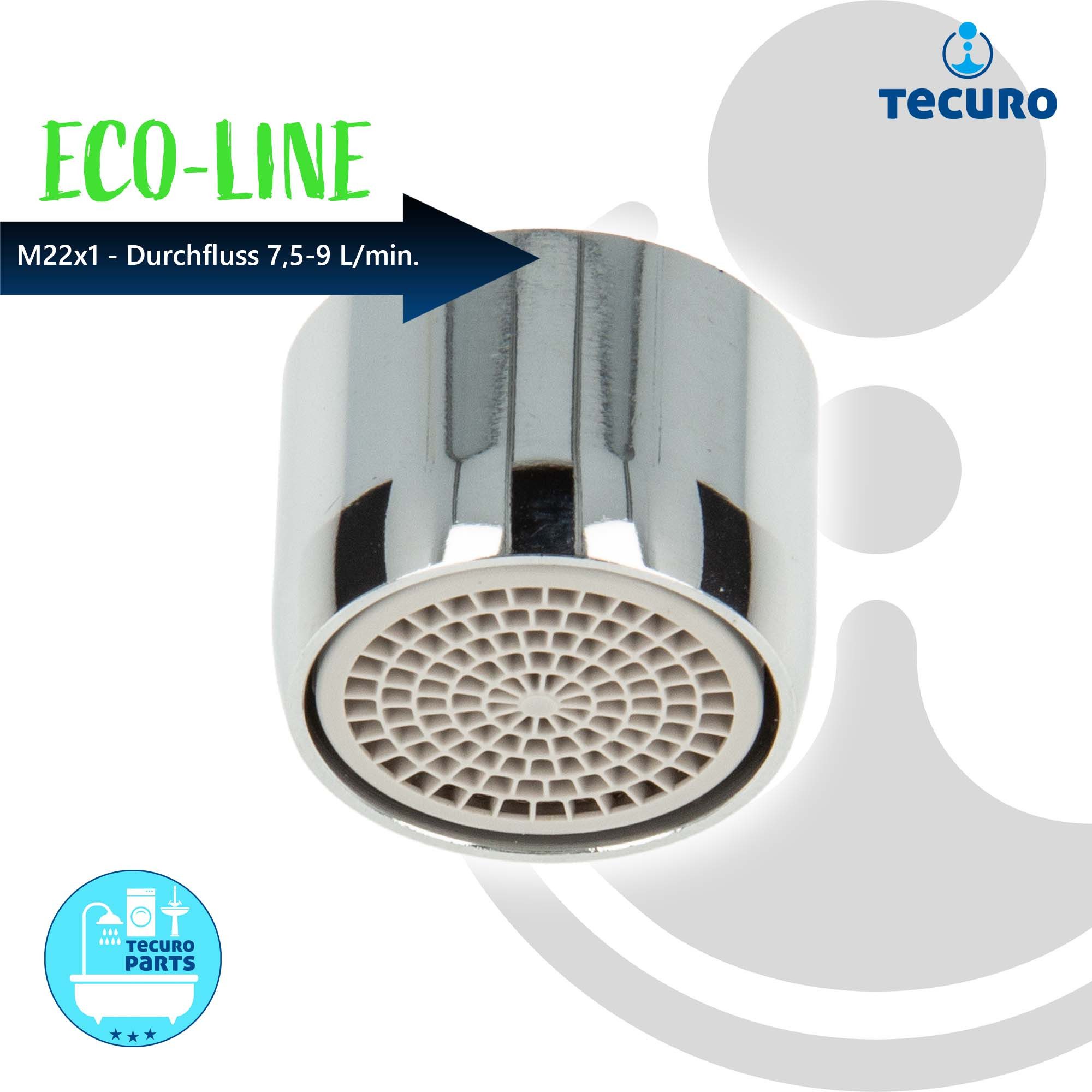 Thumbnail - tecuro Strahlregler ECO SPAR Mischdüse - Strahlregler M22x1 IG, verchromt
