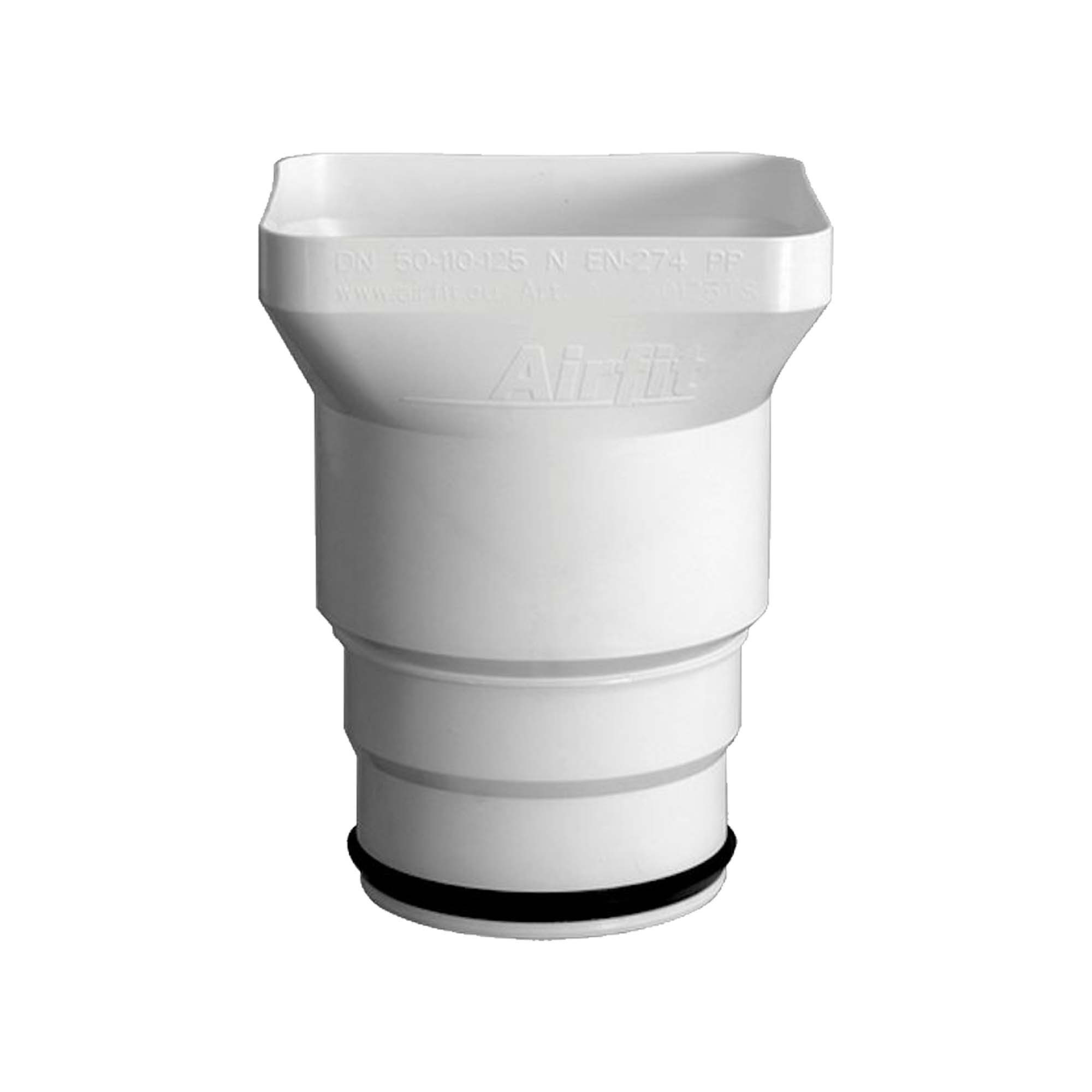 Airfit GmbH & Co. KG Ablaufrohr Trichtersiphon Plus DN 50/100/110/125 - KS-weiß - 50126TS