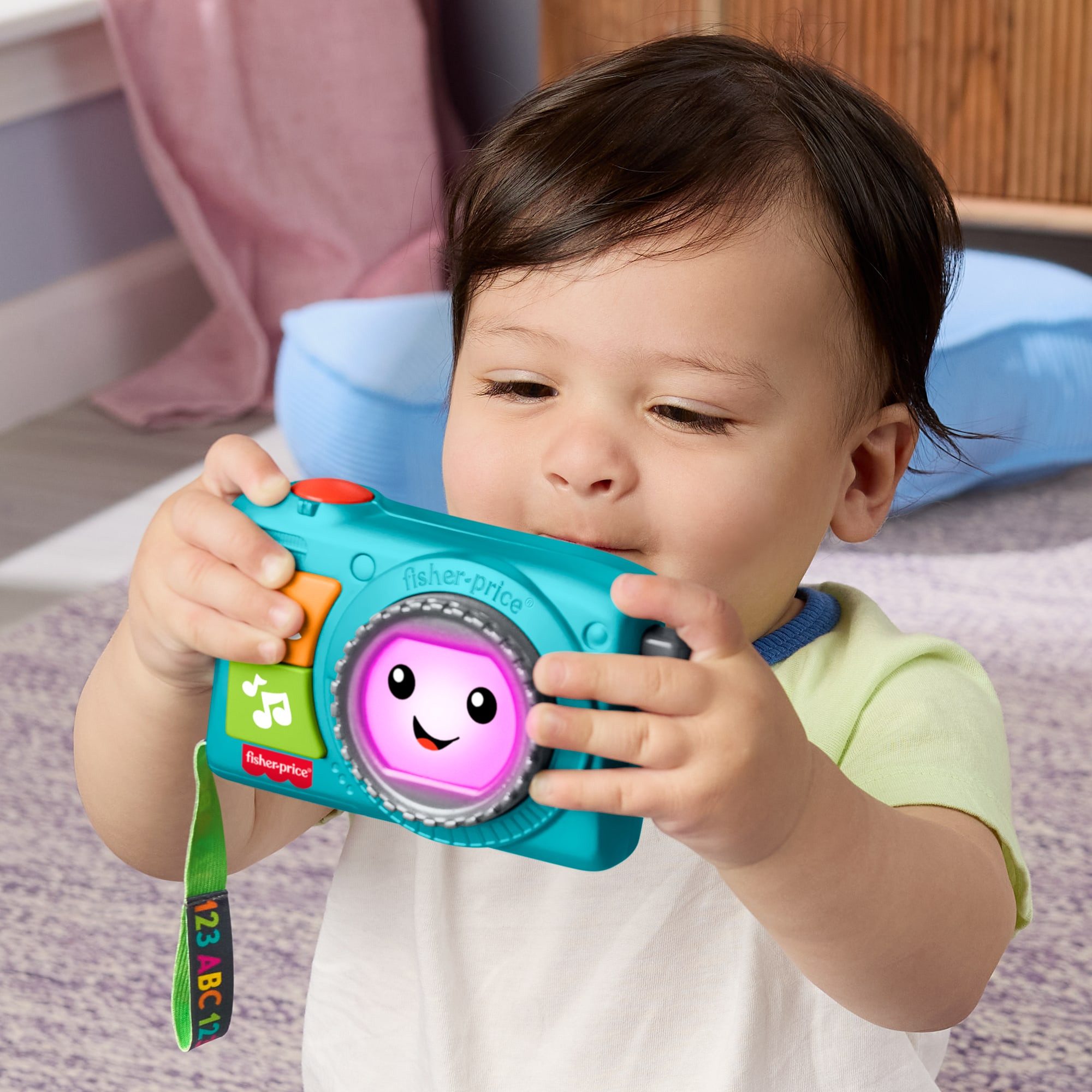 Fisher-Price® Lernspielzeug Lernspaß Aufleuchtende Kamera, mit Musik und Lichtern