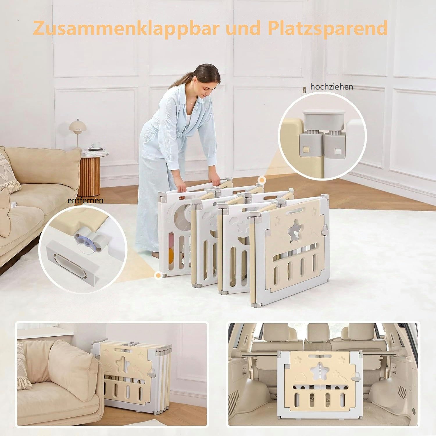 Dripex Laufgitter Baby faltbares Laufgitter und günstig online kaufen