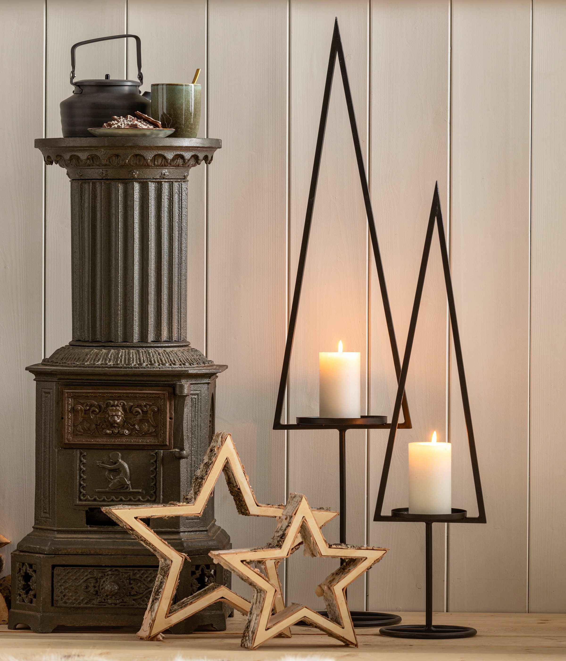 Dehner Dekoobjekt Kerzenhalter Weihnachten, Höhe 110 cm, Metall, Dekostände günstig online kaufen