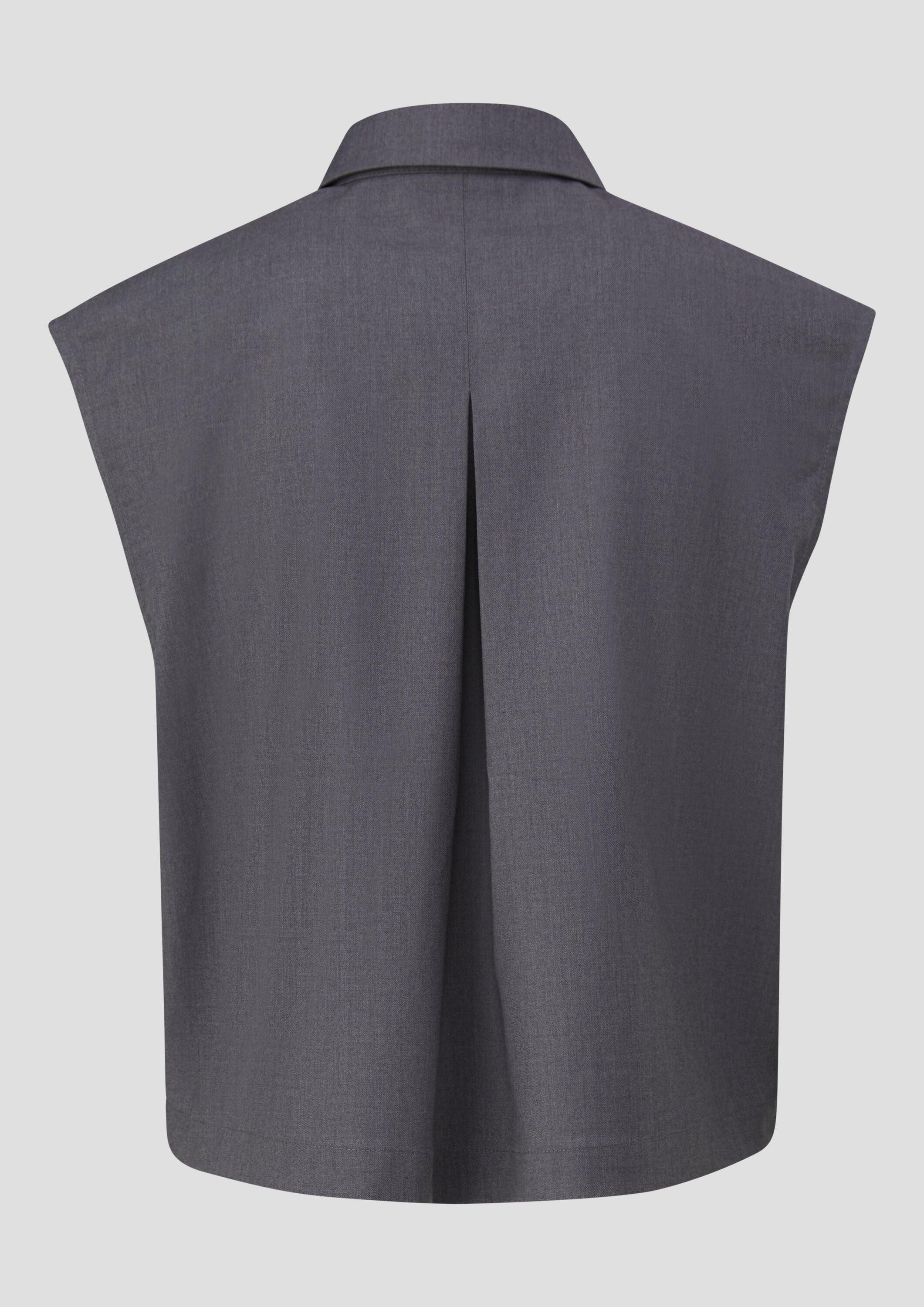 QS Funktionsweste Indoor-Weste Melierte Weste im Loose Fit