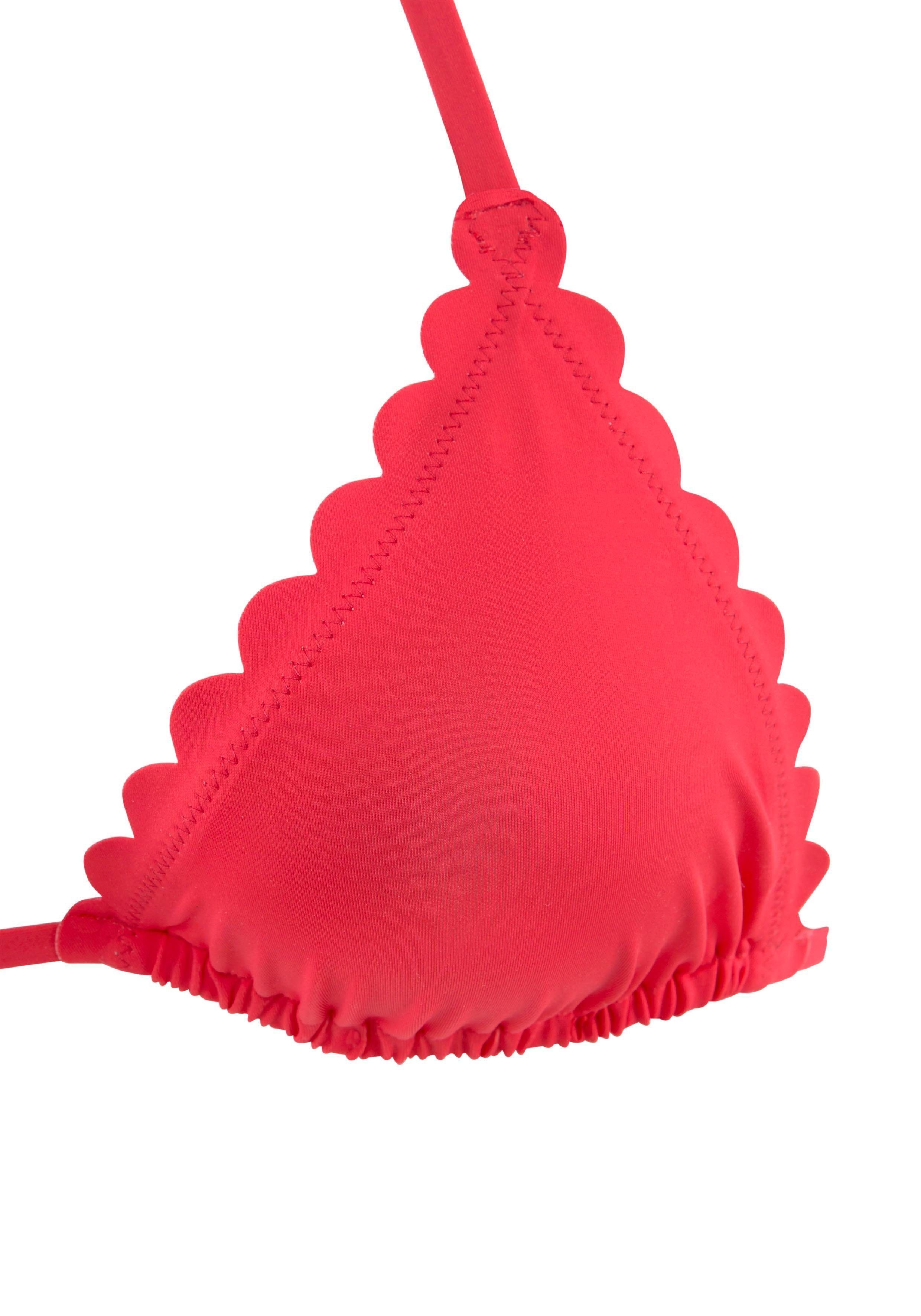LASCANA Triangel-Bikini-Top Scallop, mit gelaserter Wellenkannte – Bild 3 von 5