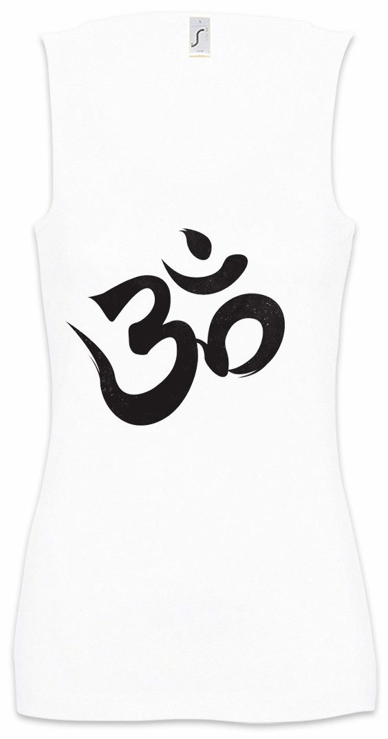 Tanktop Om Sign Logo Ärmelloses Damen T-Shirt Indien ShIva Buddha Buddhismus