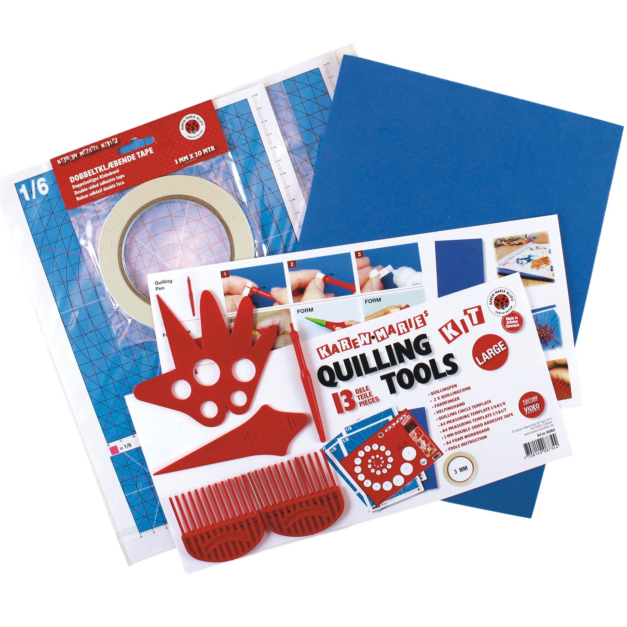 Karen Marie Klip Papiersterne Quilling StarterSet Quilling Tools Kit, 13 Teile