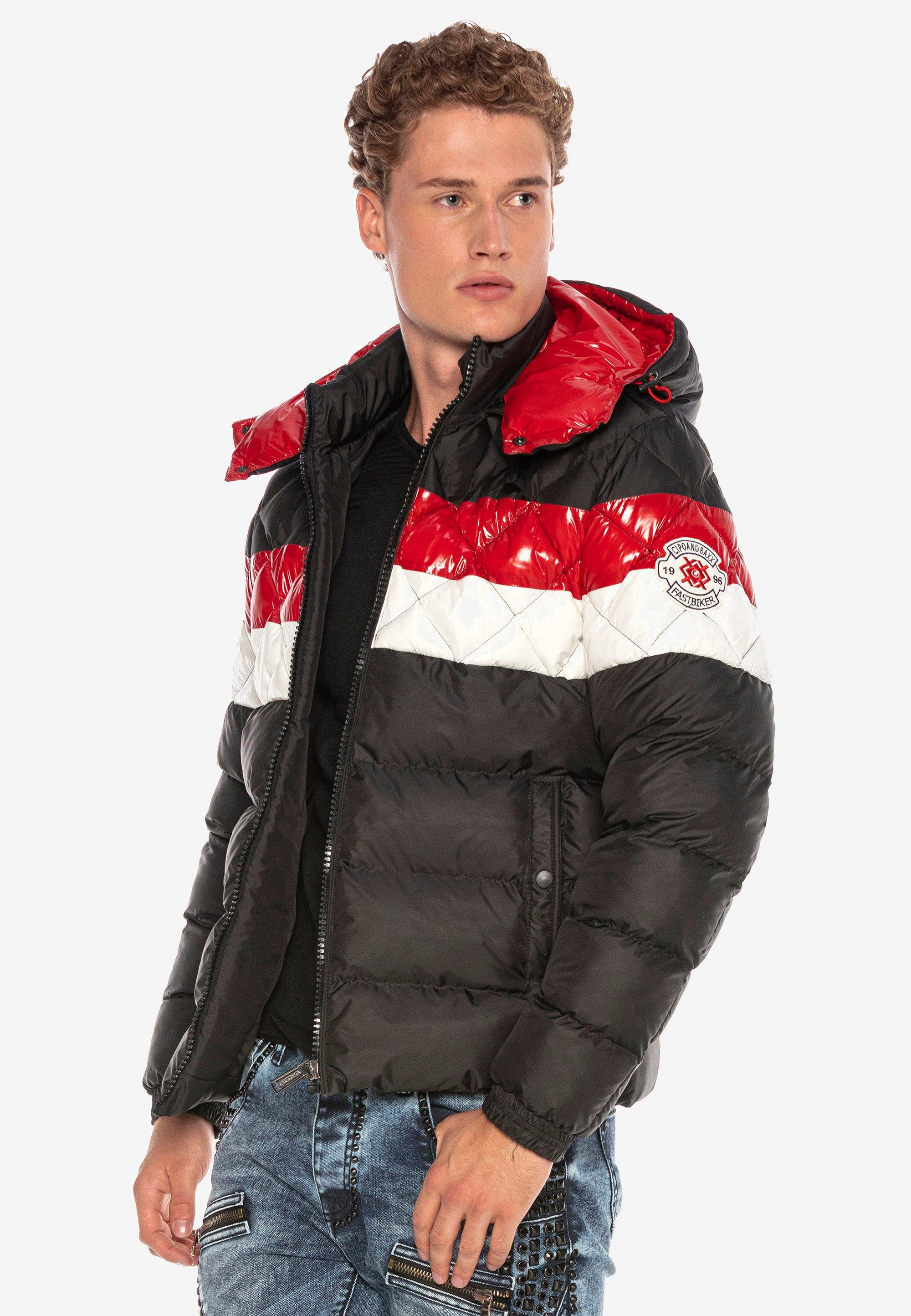 Cipo Steppmustern Steppjacke mit Baxx & verschiedenen