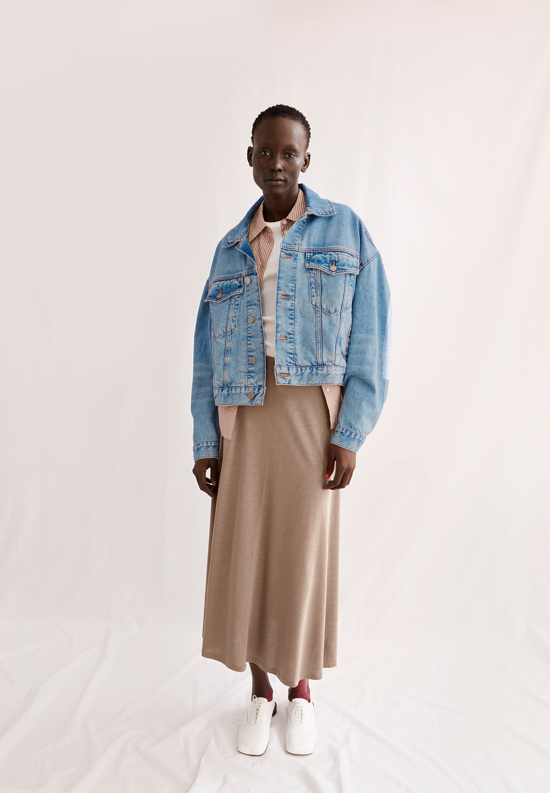 Armedangels Maxirock ILENIAA LARAA MIDI (1-tlg., Loose Fit) Jerseyrock aus TENCEL™ Lyocell Mix