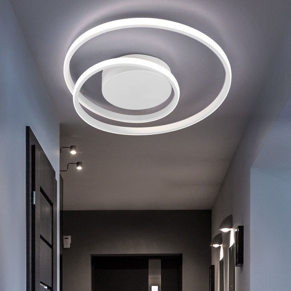 anthrazit - etc-shop LED Lampen schwarz Dimmer Design LED Switch Deckenleuchte Schleife Leuchten weiß Decken Deckenleuchte, weiß