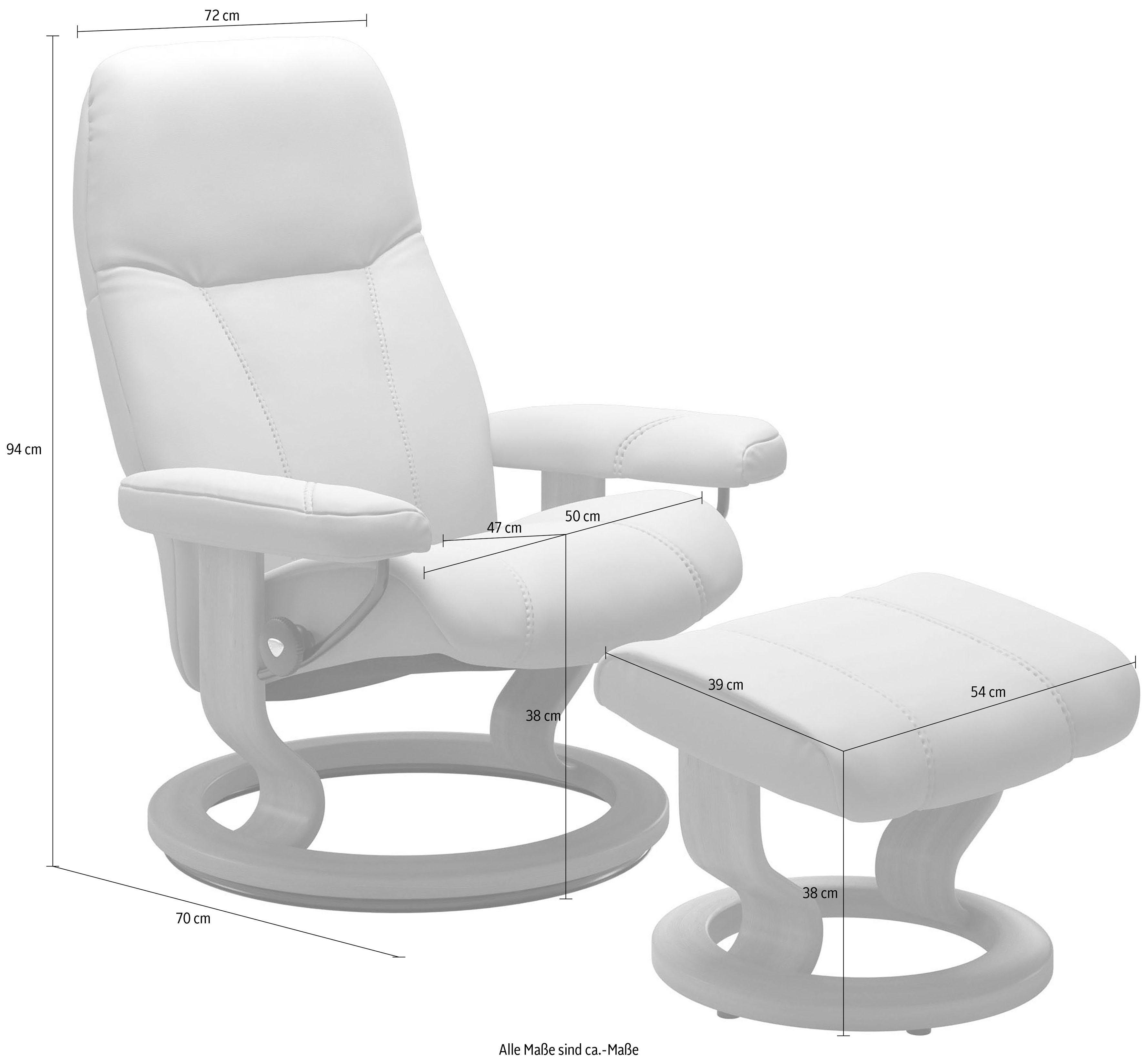 Stressless® Relaxsessel Consul (Set, Relaxsessel mit Hocker), mit Hocker, mit Classic Base, Größe S, Gestell Wenge