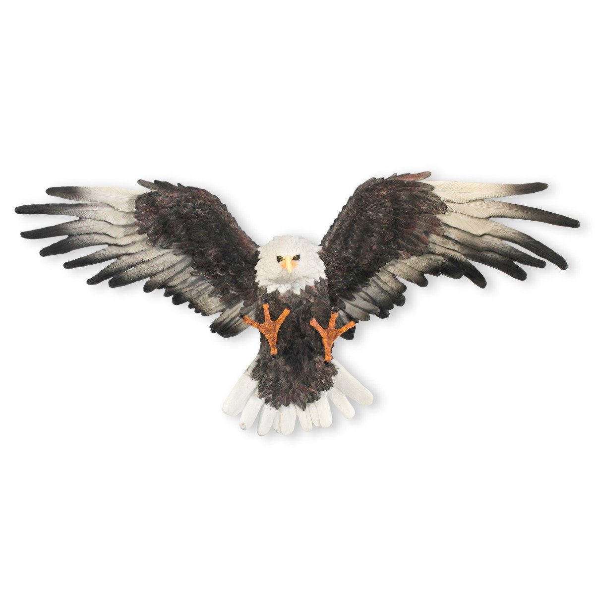 Dekofigur Wandmontage möglich Adler Handbemalt, Gartenfigur, Figur Adler fliegend Wetterfest, colourliving Dekofigur