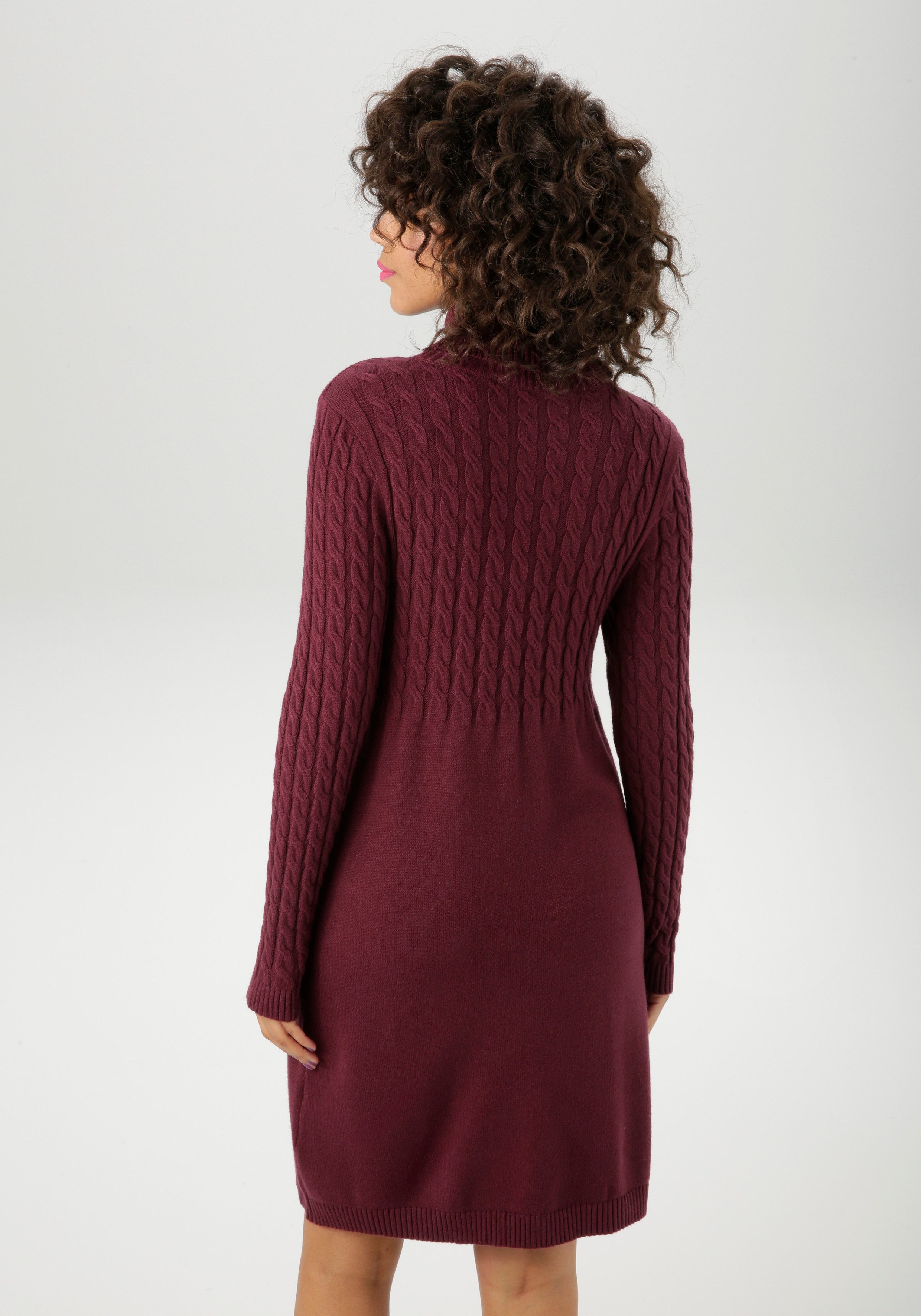 Aniston CASUAL Strickkleid mit Zopfmuster im günstig online kaufen