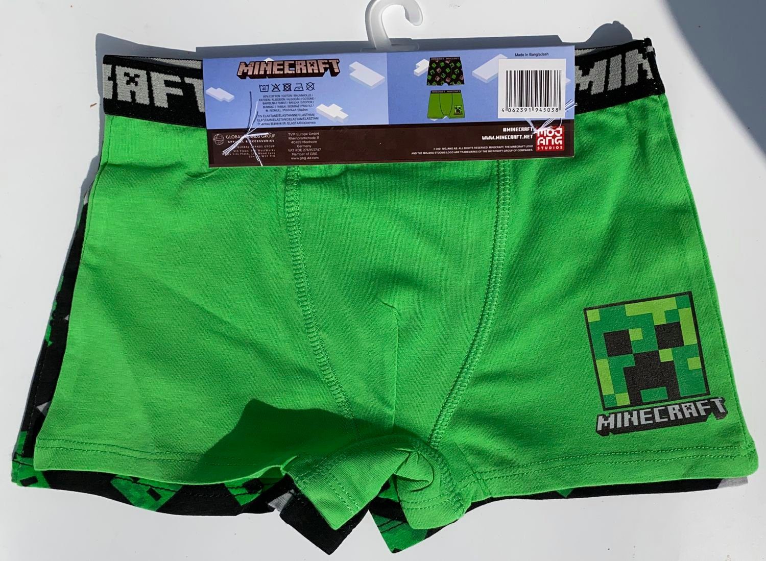 Minecraft Boxershorts MINECRAFT BOXERSHORTS 2er Pack Jungen Gr. 116 128 140 152