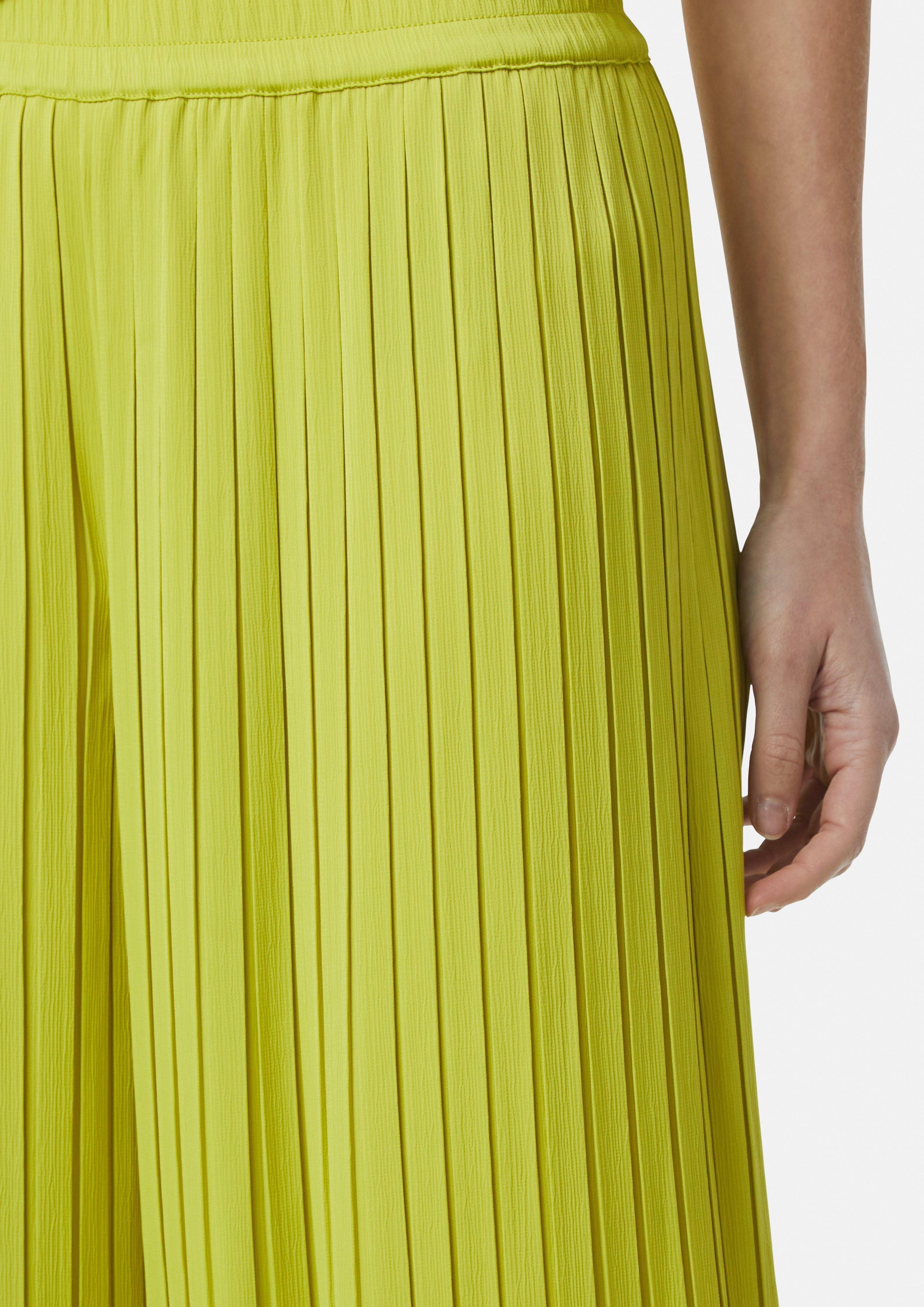 Comma Stoffhose Plissierte Wide-Leg-Hose aus Satin günstig online kaufen