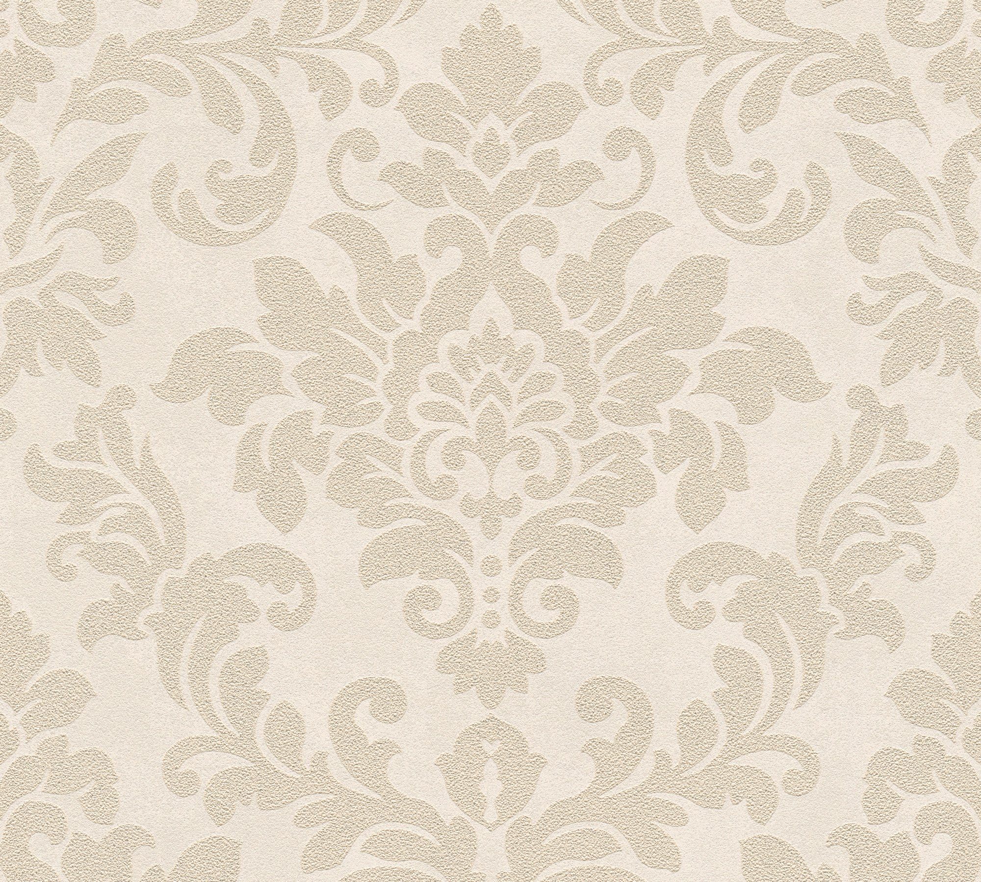living walls Vliestapete Trendwall mit Ornamenten barock, leicht strukturiert, Barock, gemustert, ornamental, Glitzertapete Ornament Tapete Barock Обои Wohnzimmer Schlafzimmer