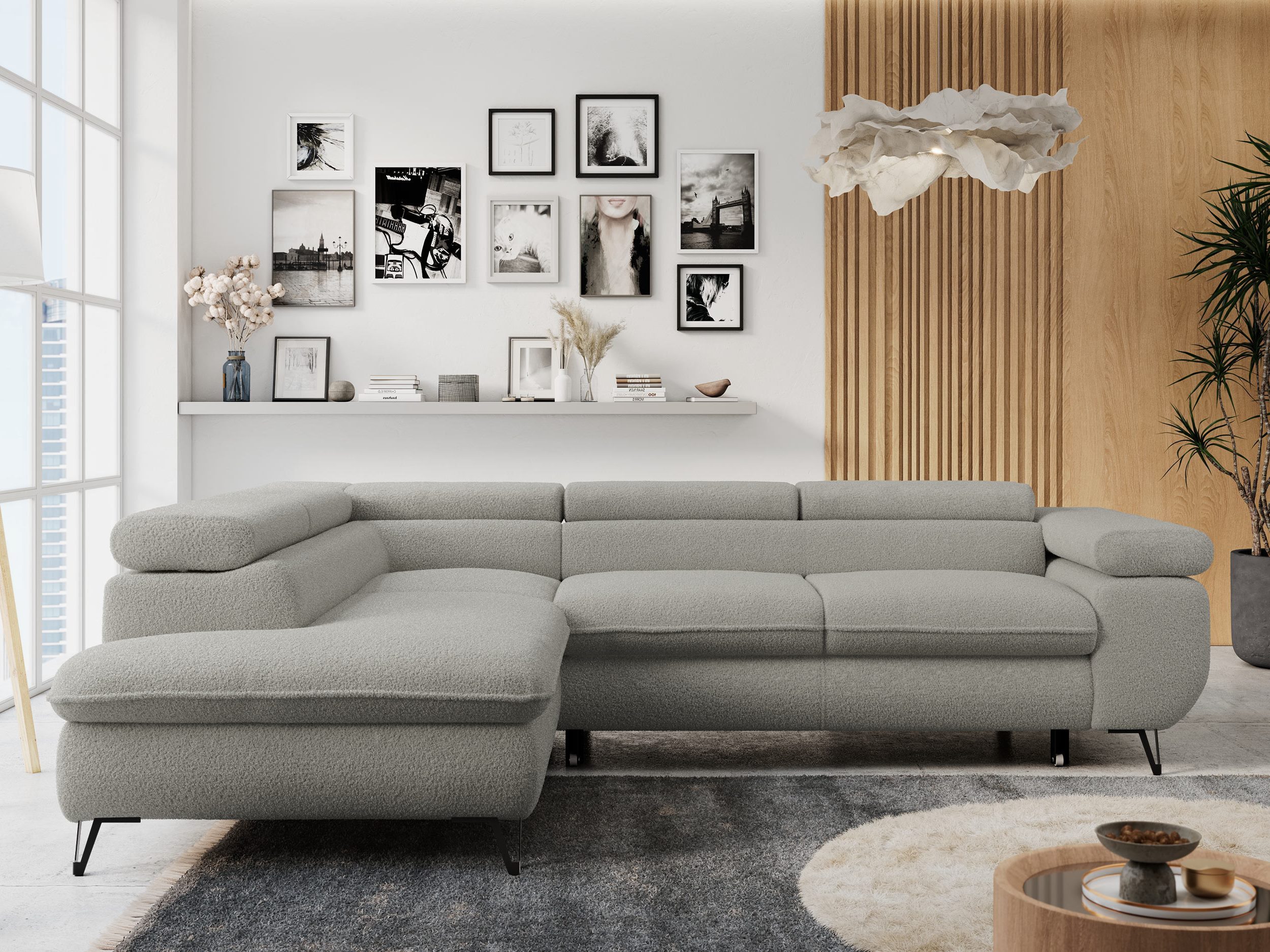 MKS MÖBEL Ecksofa PETER L, Set, Ecksofa L-form, HR35-Schaum, Wellenfederker günstig online kaufen