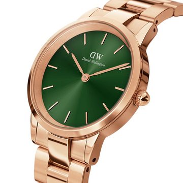 Daniel Wellington Quarzuhr Iconic Link Emerald 36 Rosegold Green