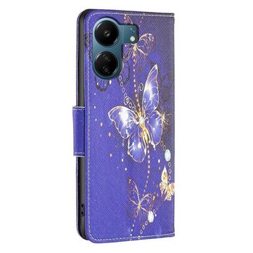 Wigento Handyhülle Für Xiaomi Redmi 13C Kunstleder Handy Tasche Hülle Book Motiv 3 Case
