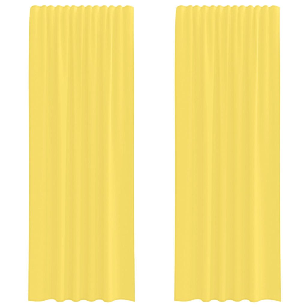 vidaXL Vorhang Voile Vorhänge mit Schlaufen 2 Stk. Gelb 140x260 cm (1 St) günstig online kaufen