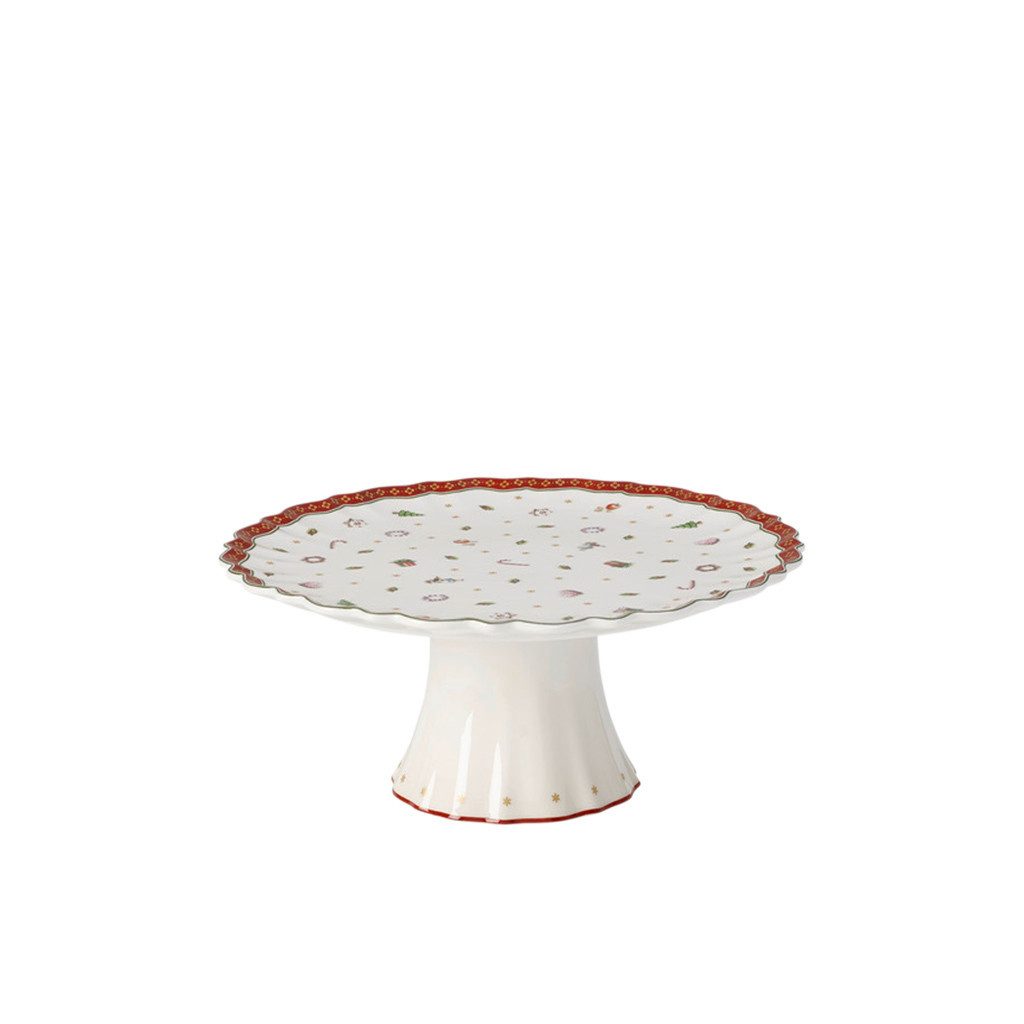 Villeroy & Boch Tortenplatte Toy's Delight Kuchenplatte auf Fuß, Porzellan, (1-tlg), Premium Porcelain, 1 Stck, Handw., mikrow.sicher