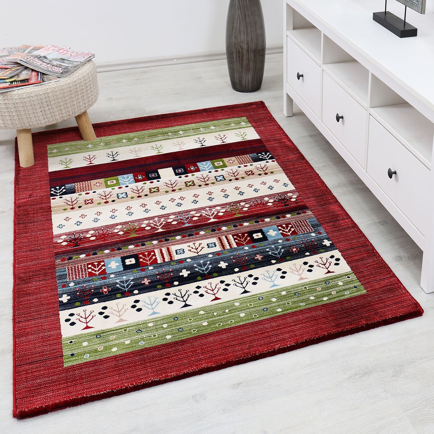 Vimoda Teppich Gabbeh Stil Optik Bunt günstig online kaufen