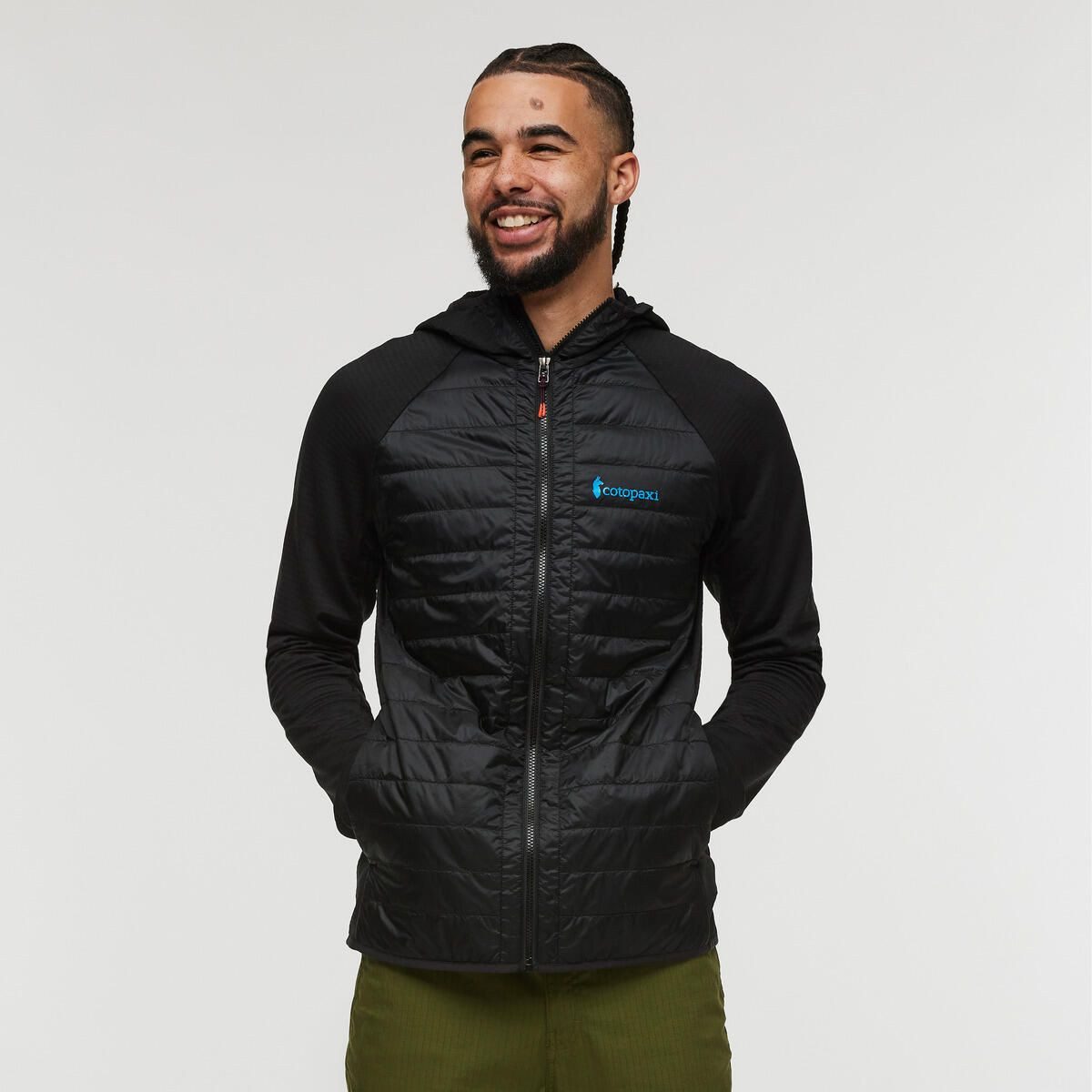Cotopaxi Steppjacke Capa Hybrid Insul.HoodedJack. Black Men Vielseitige Jacke mit PrimaLoft® Isolierung, ideal für kühle