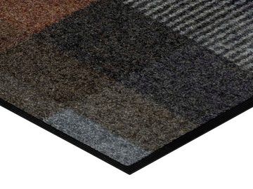 Fußmatte Quadratini, wash+dry by Kleen-Tex, rechteckig, Höhe: 7 mm, Schmutzfangmatte, In- und Outdoor geeignet, waschbar