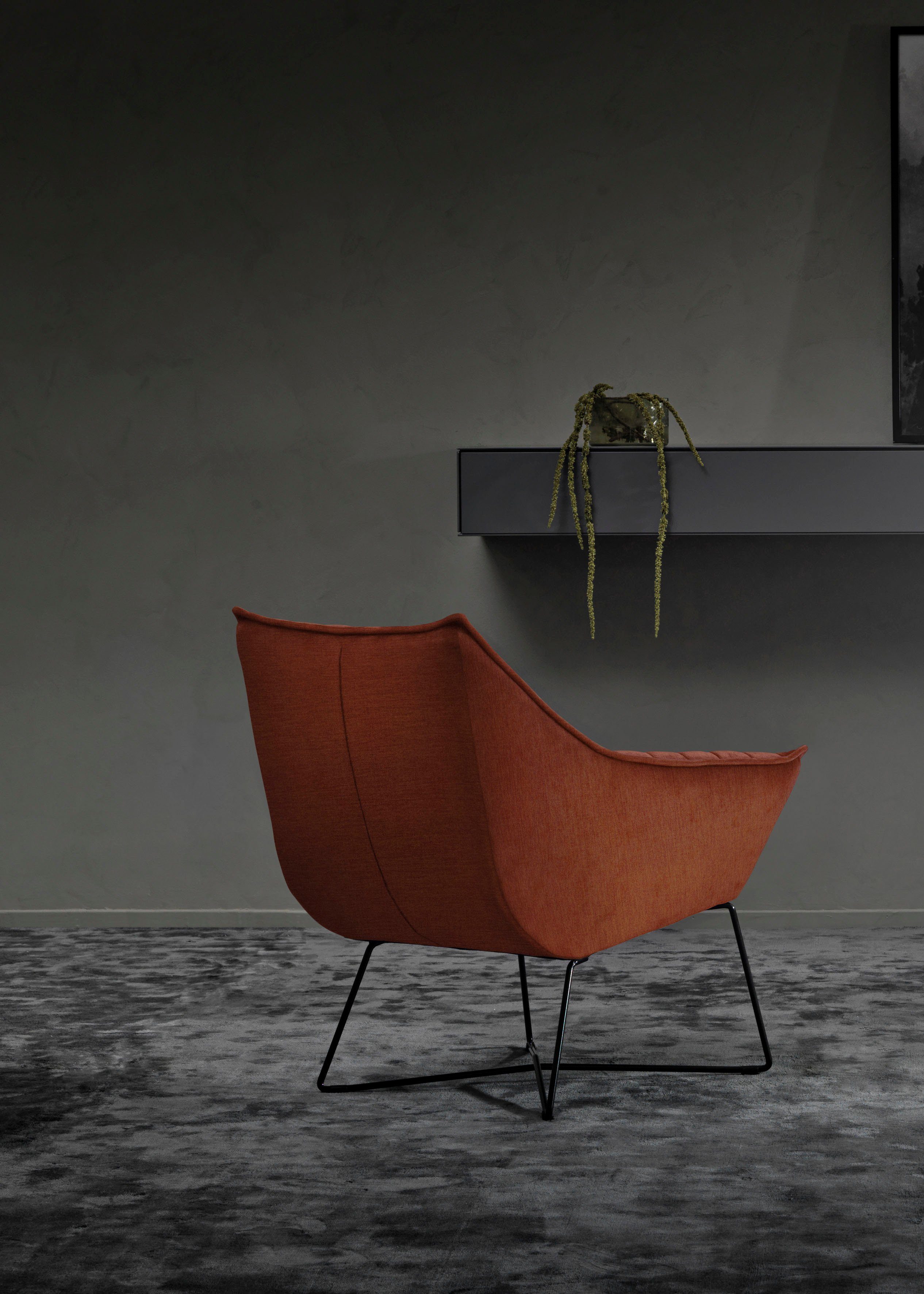 furninova Loungesessel Loungesessel mit Egon Quilt, attraktiven Dekornähten bronze bequemer